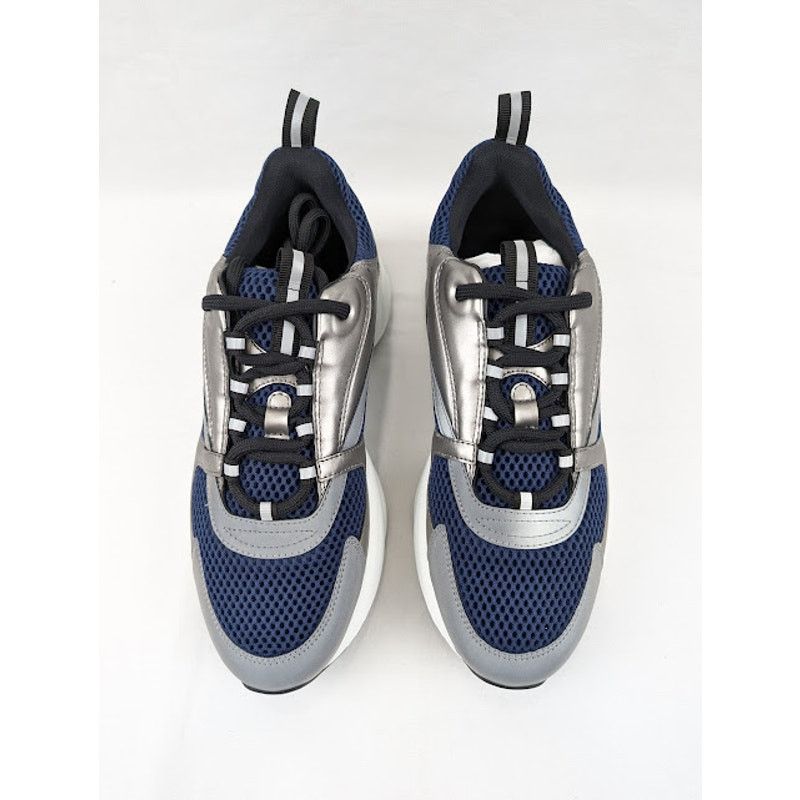 Dior o1rshd1 B22 Calfskin Mesh Sneakers in Grey/Blue Size US 8 / EU 41 - 16 Thumbnail