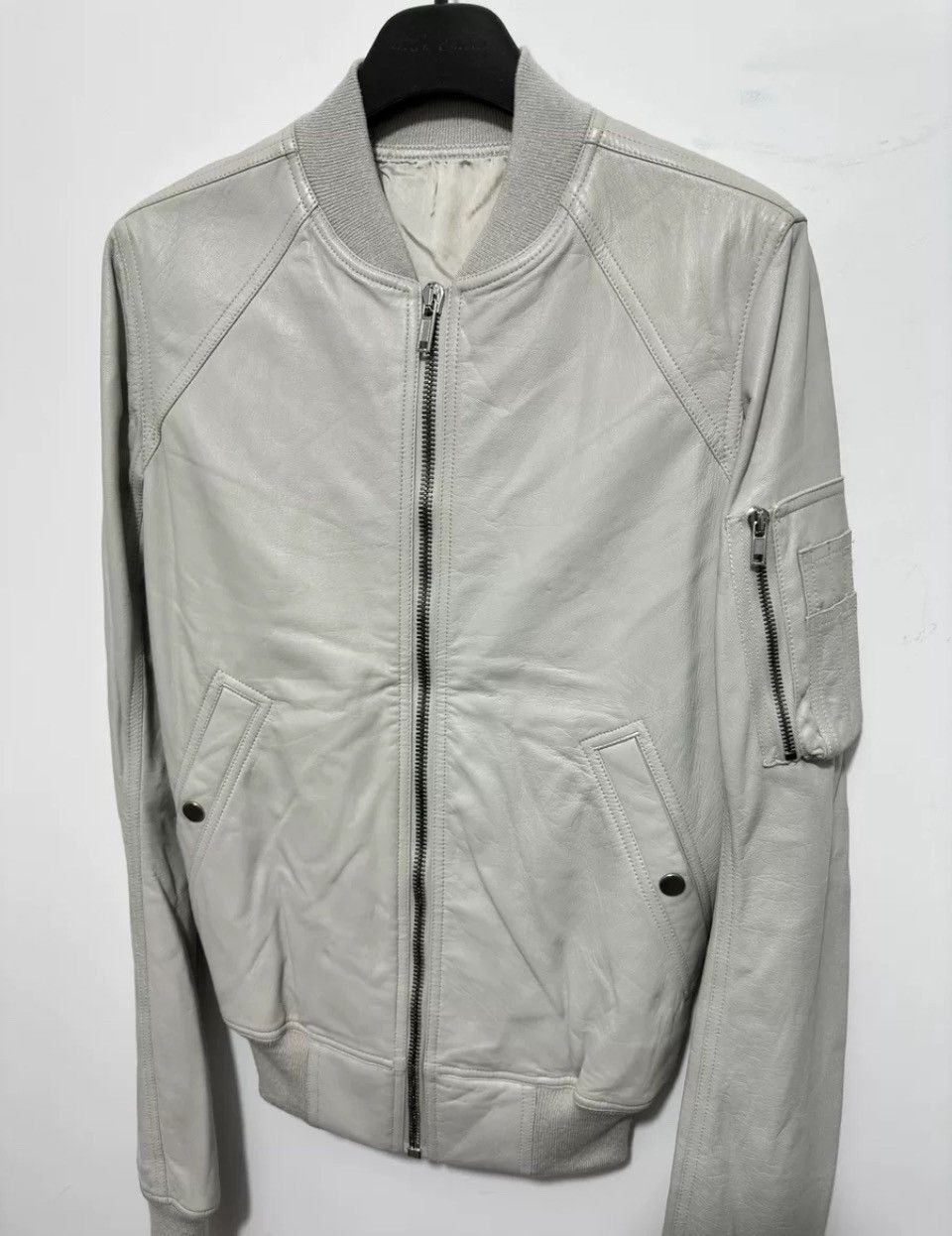 Rick Owens Rick Owens white leather Jacket Size US S / EU 44-46 / 1 - 3 Thumbnail