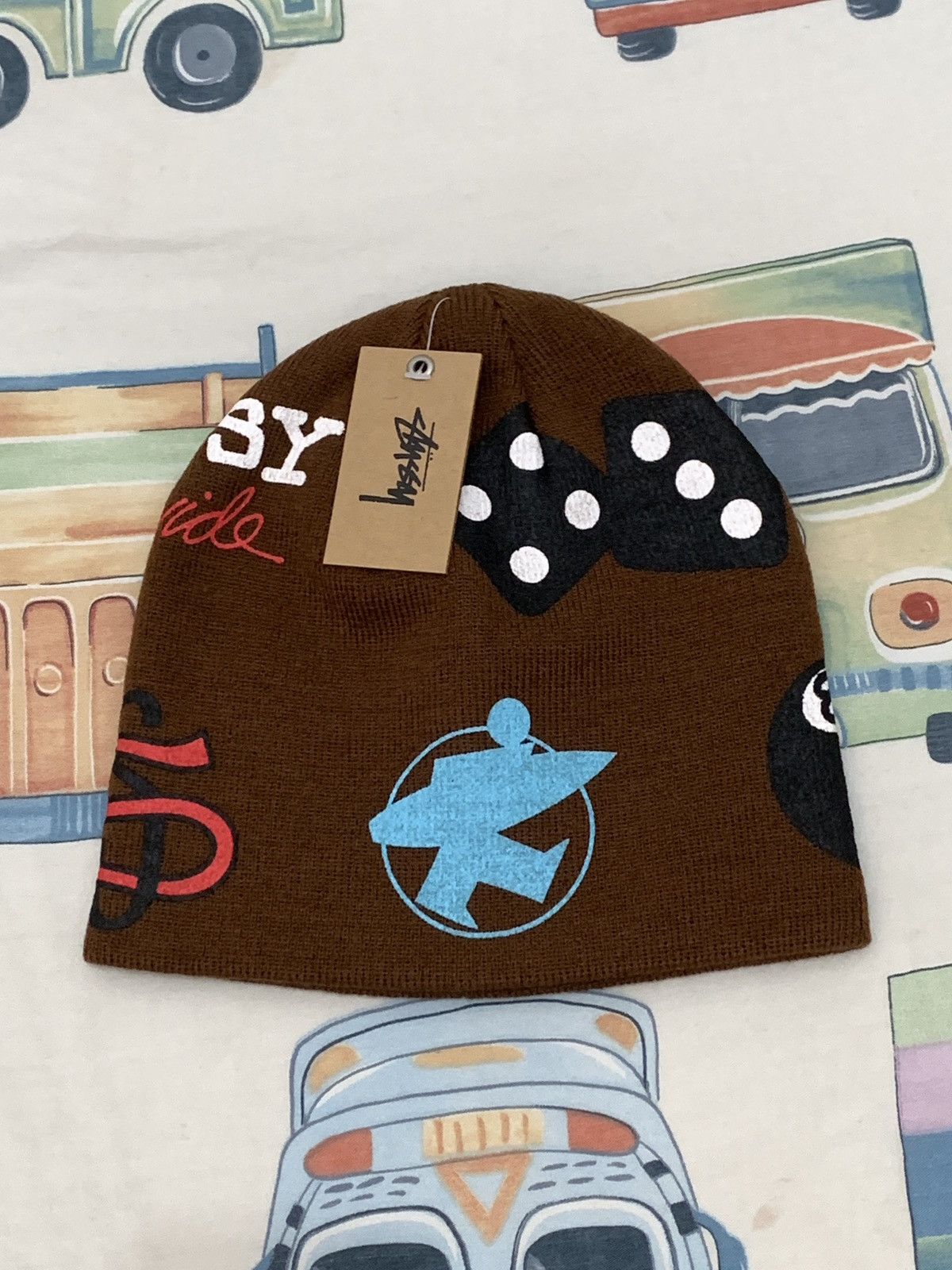 Stussy Stussy mixed logo skullcap beanie hat Size ONE SIZE - 1 Thumbnail
