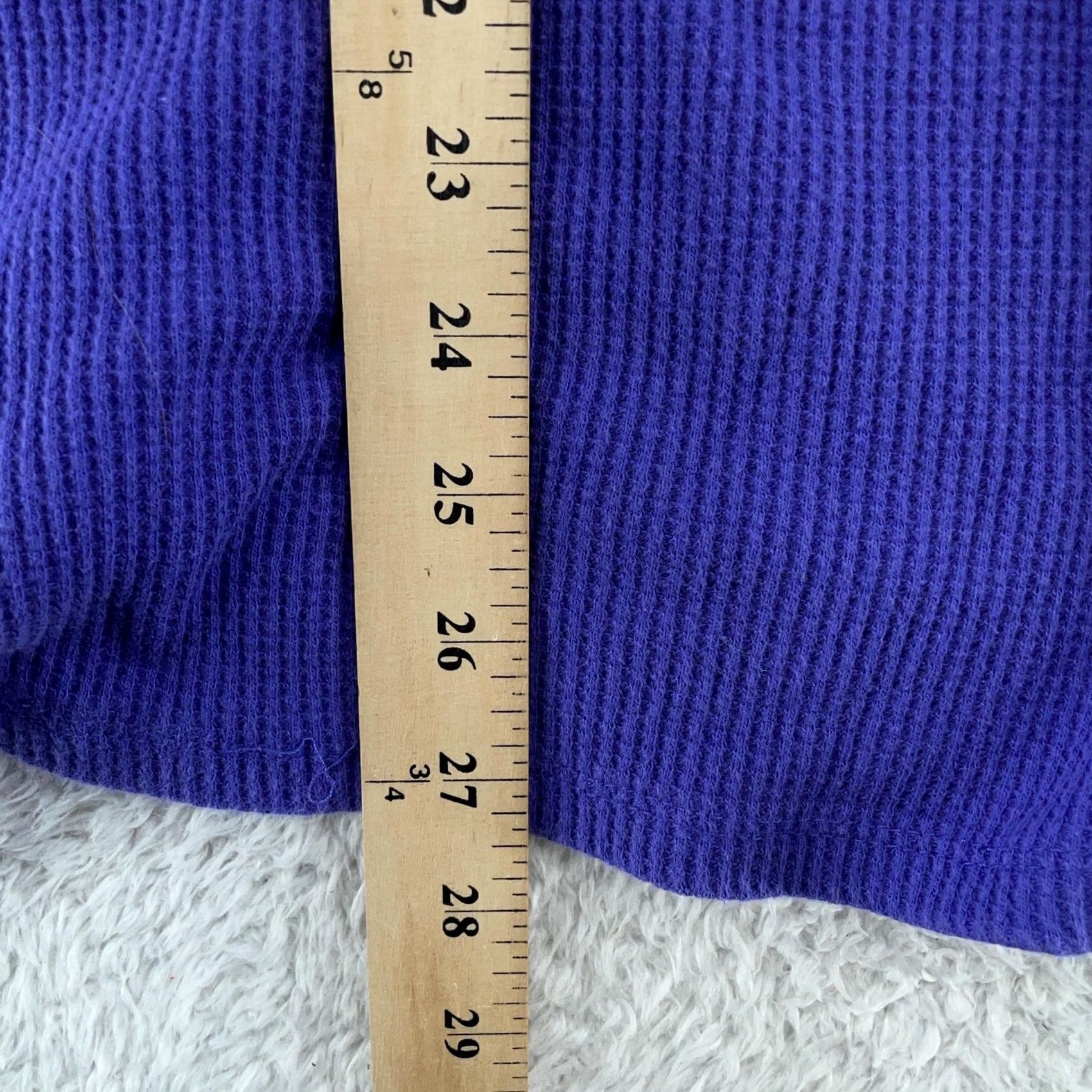 Vintage Woman Within Purple Waffle Knit Turtleneck Pullover Sweater 4X Raglan 3/4 Sleeve XS–3X? Size XXL / US 16-18 / IT 52-54 - 5 Thumbnail