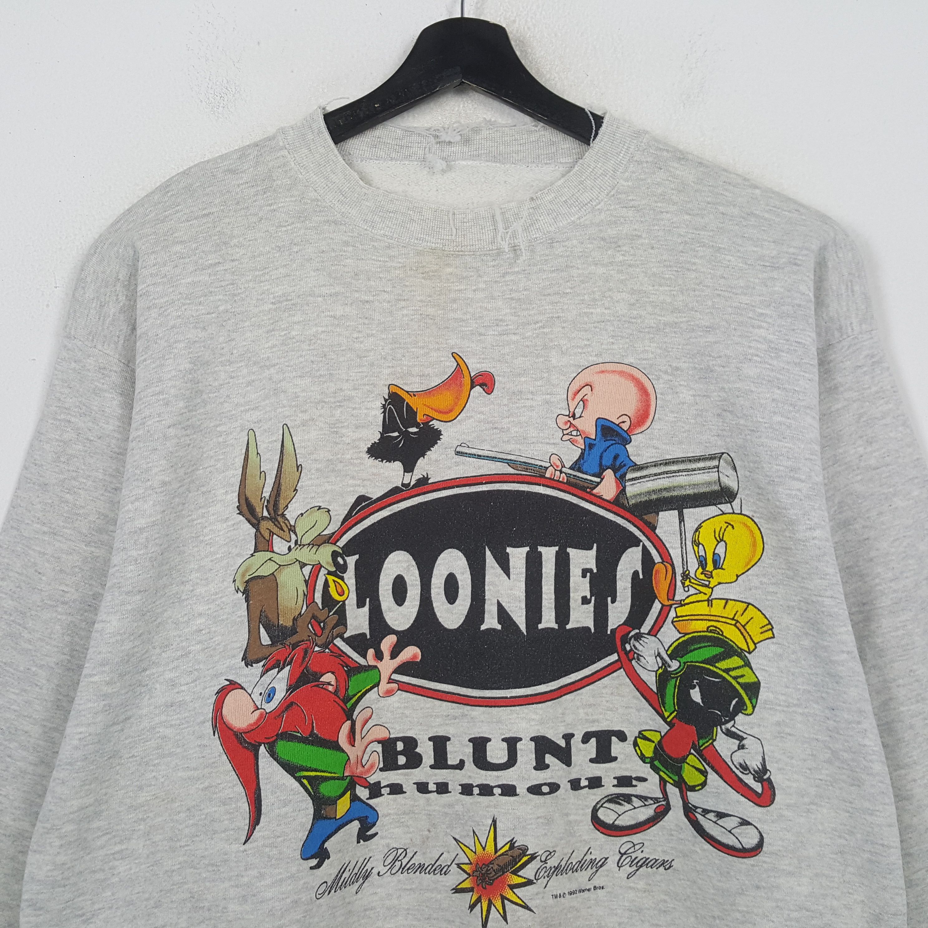 Vintage Loonies Blunt Humour Cartoon Sweatshirt C298N6 Size US L / EU 52-54 / 3 - 2 Thumbnail
