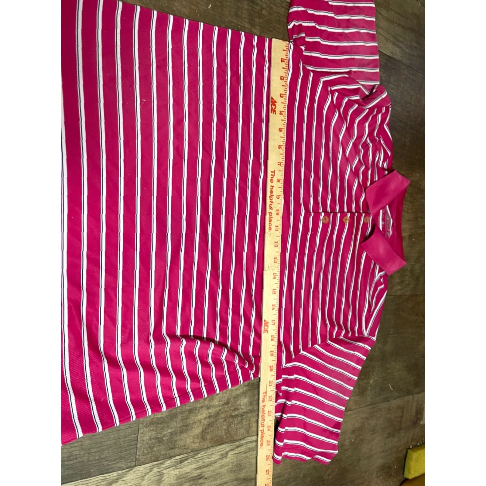 Nike Nike Golf Polo Shirt Mens M Pink Striped Short Sleeve Dri-Fit Size US M / EU 48-50 / 2 - 3 Thumbnail