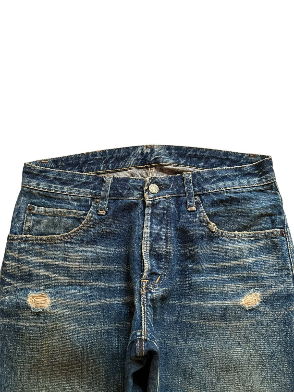 HOLLYWOOD RANCH MARKET Vintage HR Market Selvedge Rusty Mud Wash Loose Jeans Size US 32 / EU 48 - 5 Thumbnail