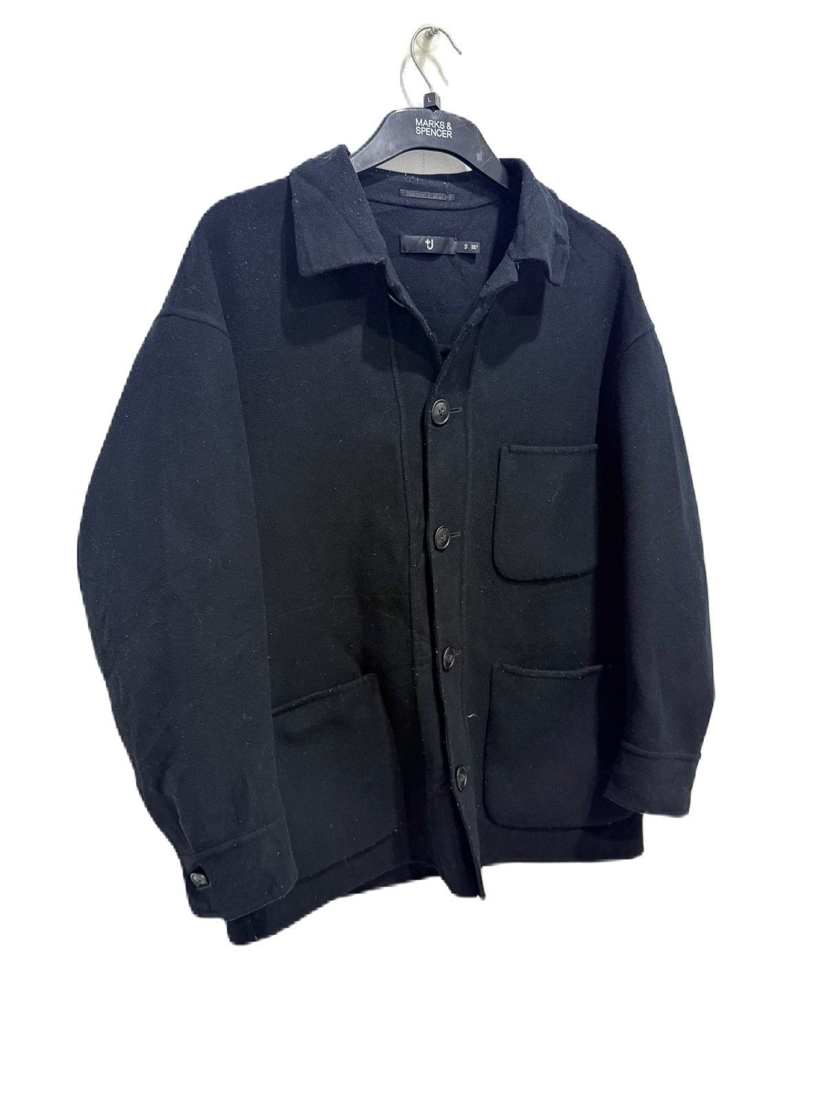 Jil Sander BINDING ACCEPT JIL SANDER OVERSIZED STYLE BLACK JACKET Size S / US 4 / IT 40 - 2 Thumbnail