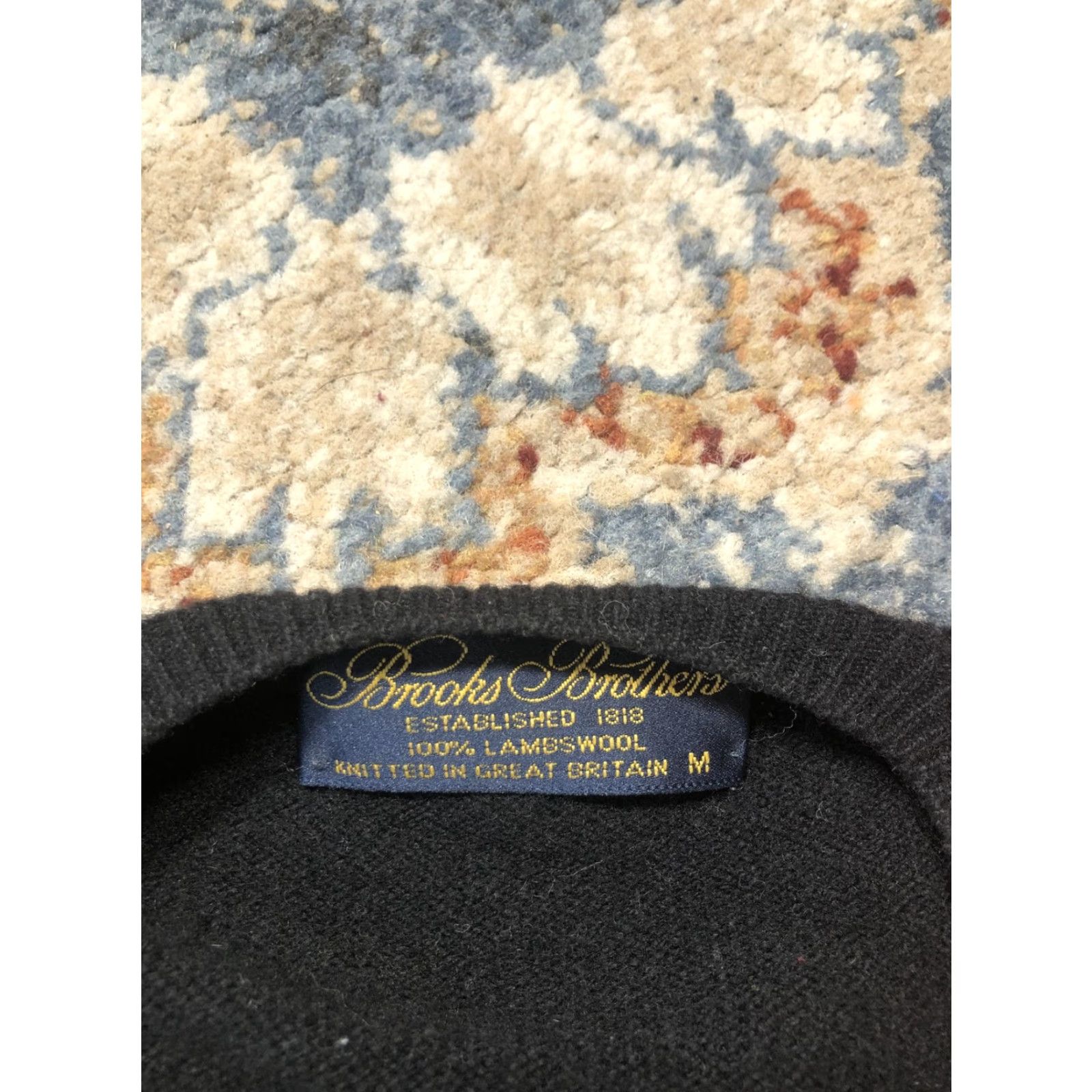 Brooks Brothers Brooks Brothers Sweater Mens M Black 100% Lambswool Knit V Neck Pullover Size US M / EU 48-50 / 2 - 7 Thumbnail