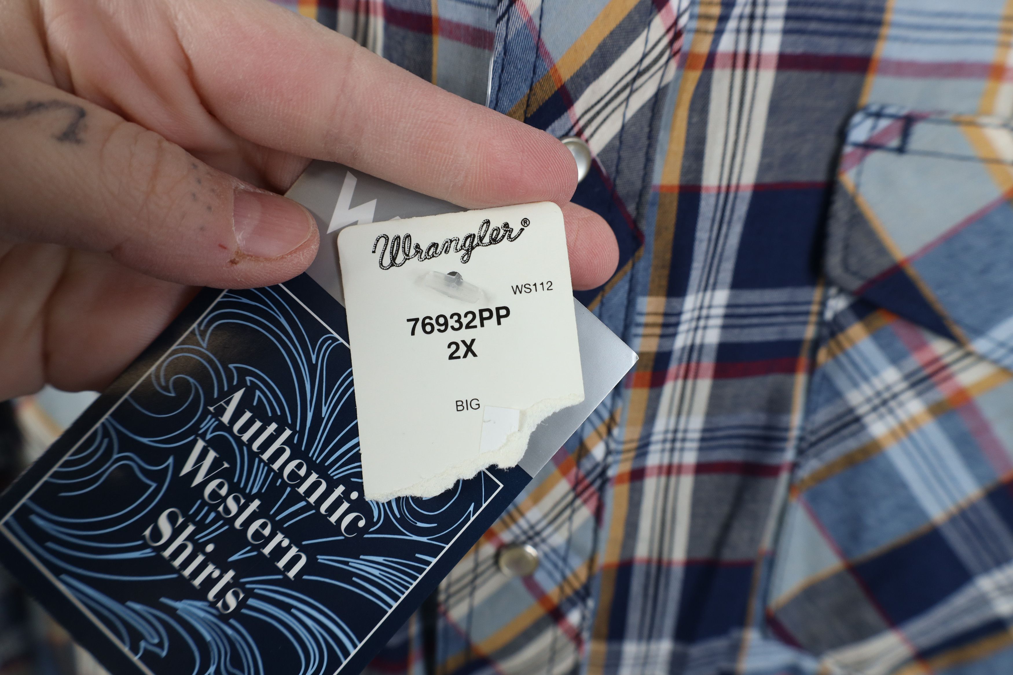 Wrangler Deadstock Vintage Y2K Wrangler Western Button Shirt Plaid Size US XXL / EU 58 / 5 - 6 Thumbnail