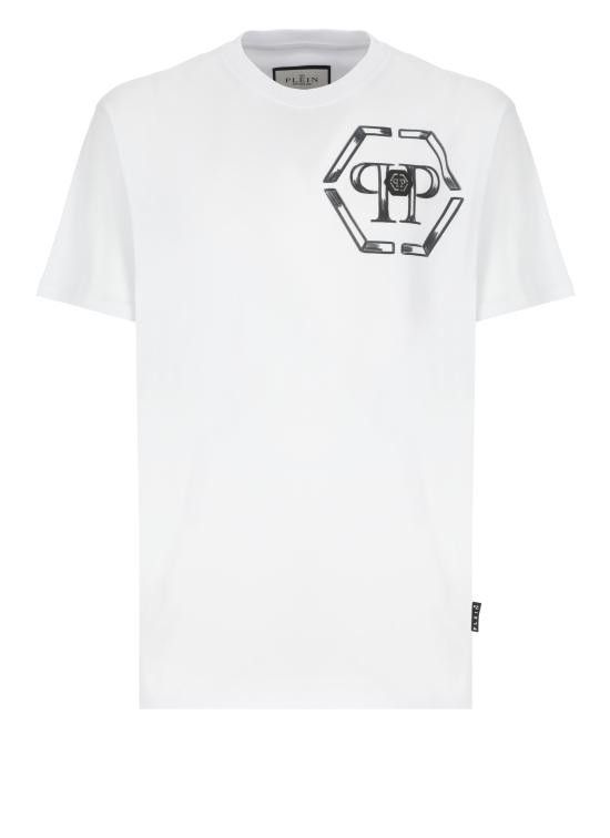 Philipp Plein PHILIPP PLEIN Men T-Shirts PAECMTK8122 PJY002N01 White Size US XL / EU 56 / 4 - 1 Thumbnail