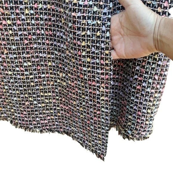 Vintage 90's Carlucci Wrap Skirt Sz 10 Embroidery Plaid Pastel Rainb Size 32" / US 10 / IT 46 - 4 Thumbnail