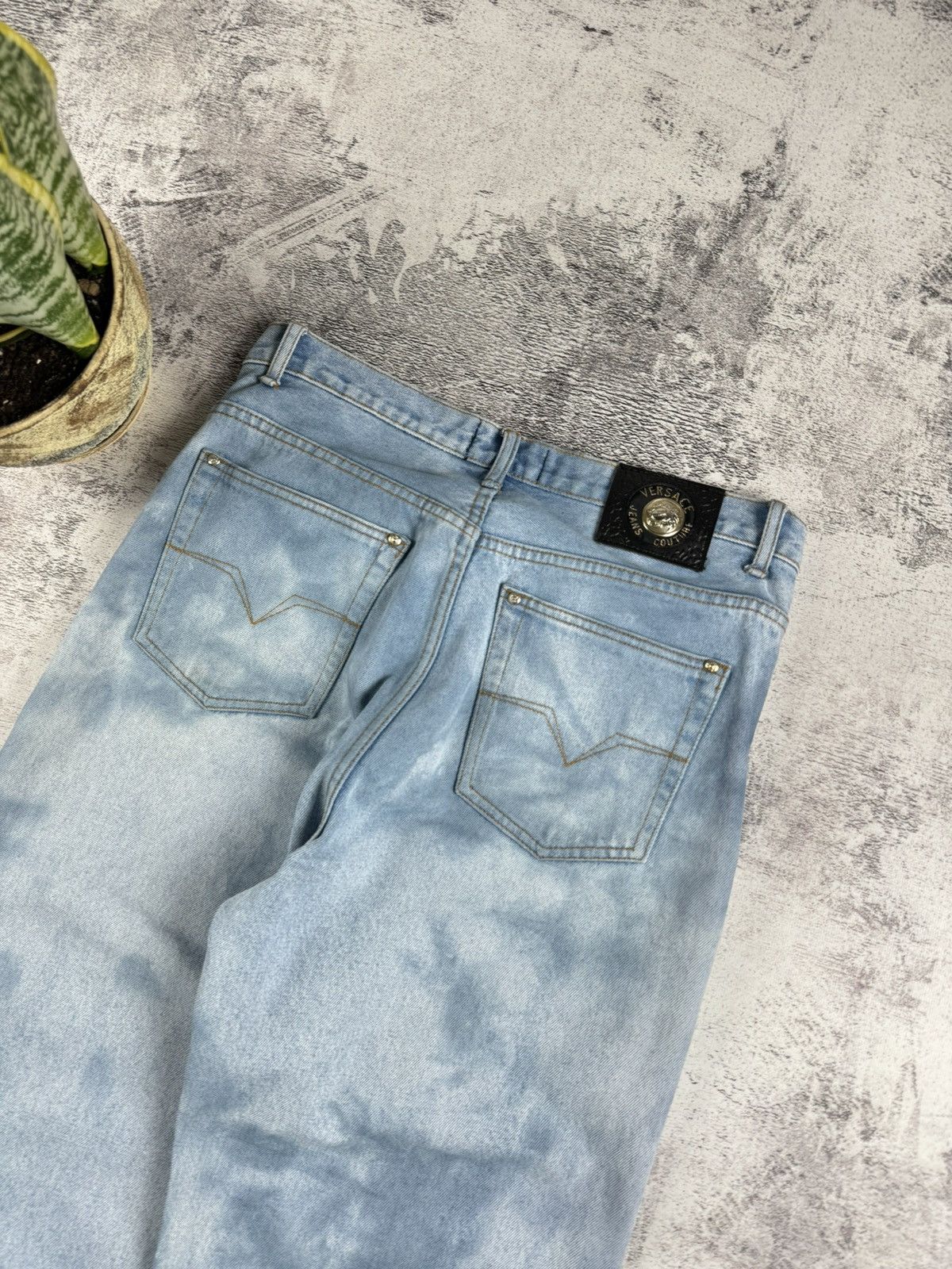 Versace Jeans Couture Vintage Versace Couture Tie Dye Denim Jeans Trousers Bottoms Size US 34 / EU 50 - 8 Thumbnail