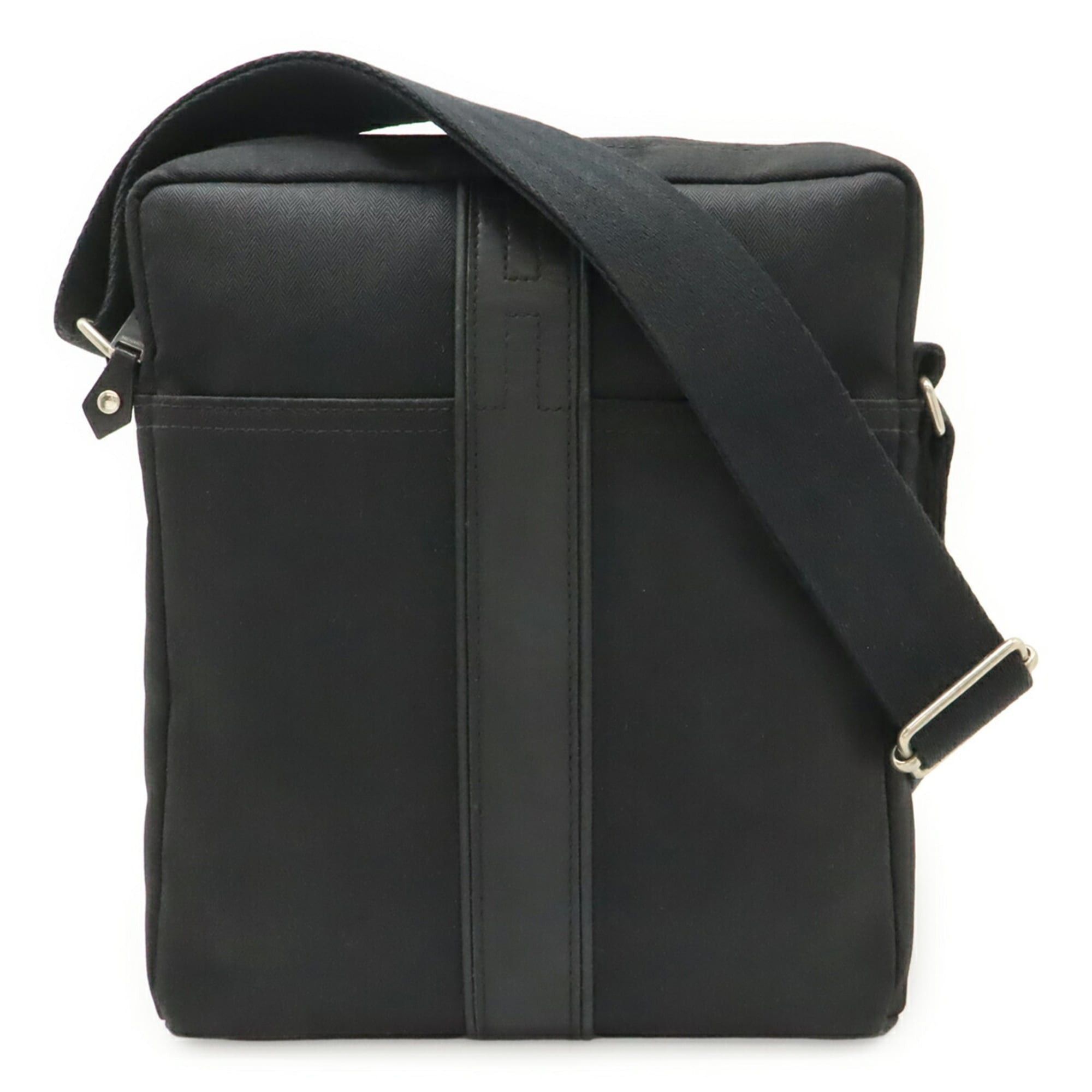 Hermes HERMES Acapulco Bandoulière MM Shoulder Bag Pochette Toile Chevron Leather Black Size ONE SIZE - 1 Thumbnail