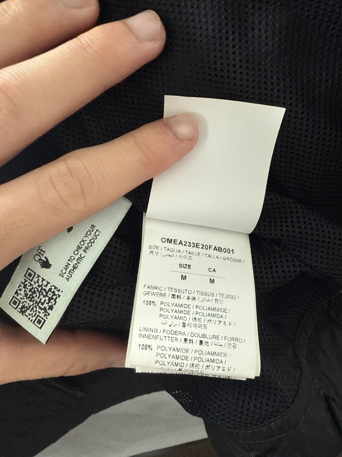 Off-White Off-White Bookish Logo Nylon Jacket ‘Black/White’ Size US M / EU 48-50 / 2 - 10 Thumbnail