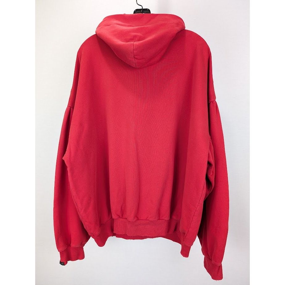 Balenciaga o1rshd1 Round Hoodie in Faded Red Size US S / EU 44-46 / 1 - 10 Thumbnail