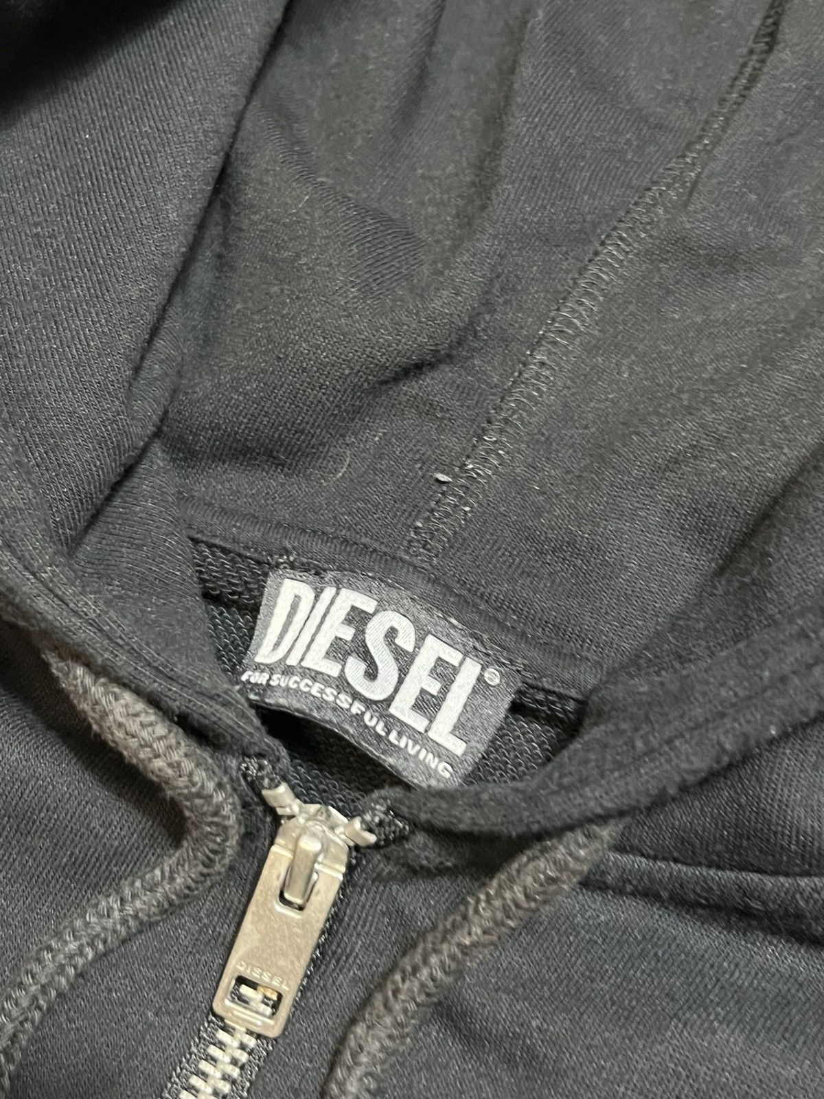 Diesel DIESEL BLANK COTTON ZIP DESIGNER HOODIE WITH STRIPED ON HAND Size US XXL / EU 58 / 5 - 4 Thumbnail