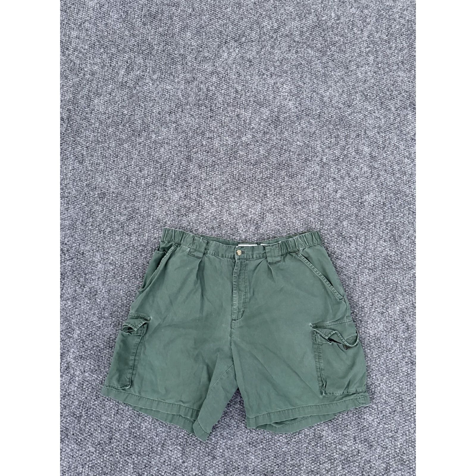 Vintage Columbia Cargo Shorts Mens 38 Green Cotton Elastic Waist Pockets Outdoor Casual (Cargo) Mens Size US 38 / EU 54 - 2 Thumbnail