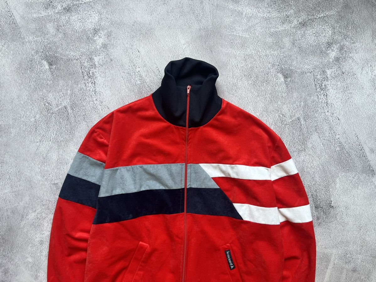 Le Coq Sportif Vintage A.S. Monaco Le Coq Sportif Football Velour Track Top Size US S / EU 44-46 / 1 - 3 Thumbnail