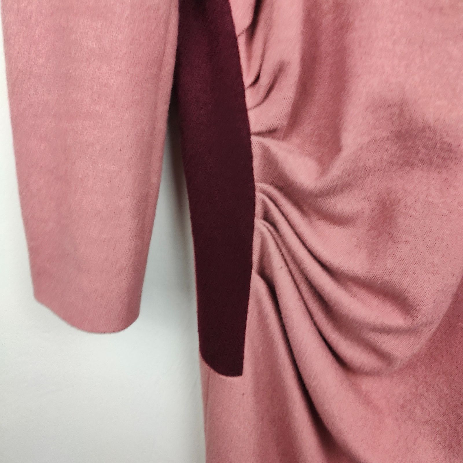 Other The Fold Evesham Dress Womens 12 Rose Pink Wool Size XL / US 12-14 / IT 48-50 - 3 Thumbnail
