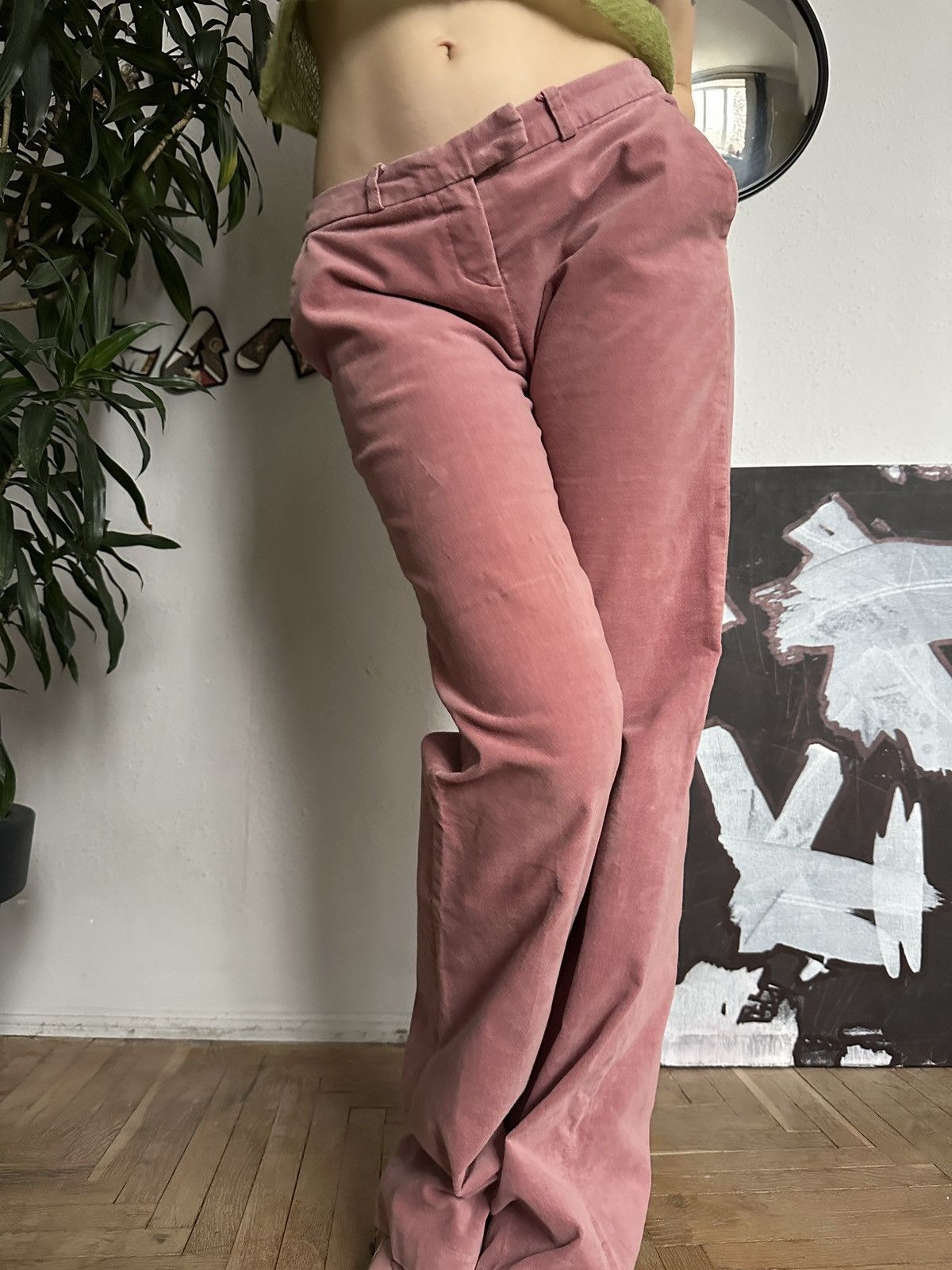 Japanese Brand × Seditionaries Glamour Y2K 2000s Flared Wide Leg Velvet Corduroy Pants Size 30" / US 8 / IT 44 - 8 Thumbnail