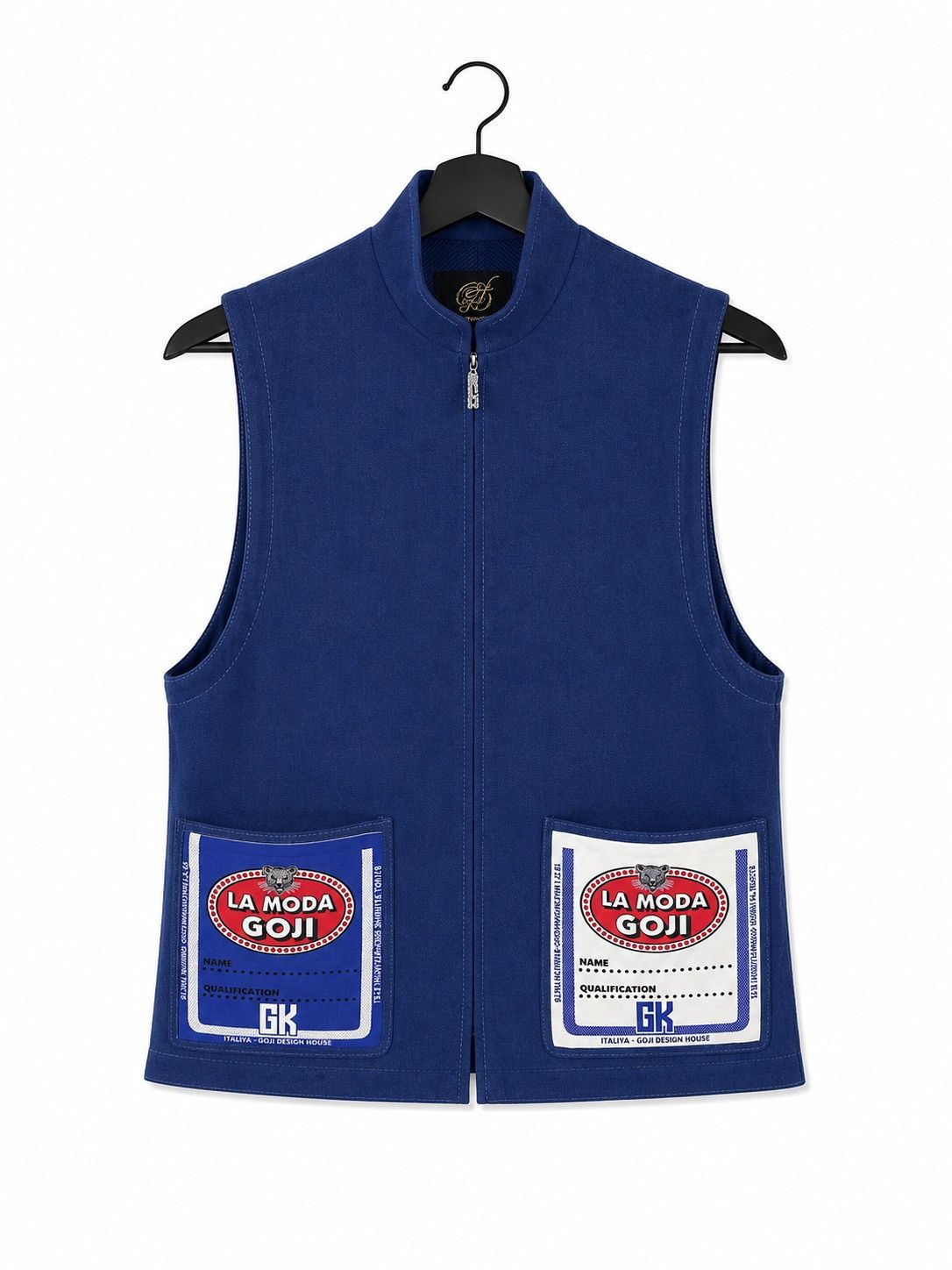 Japanese Brand Vintage La Moda Goji GK Utility Vest Mesh Lined Zip Vest Size M / US 6-8 / IT 42-44 - 1 Thumbnail