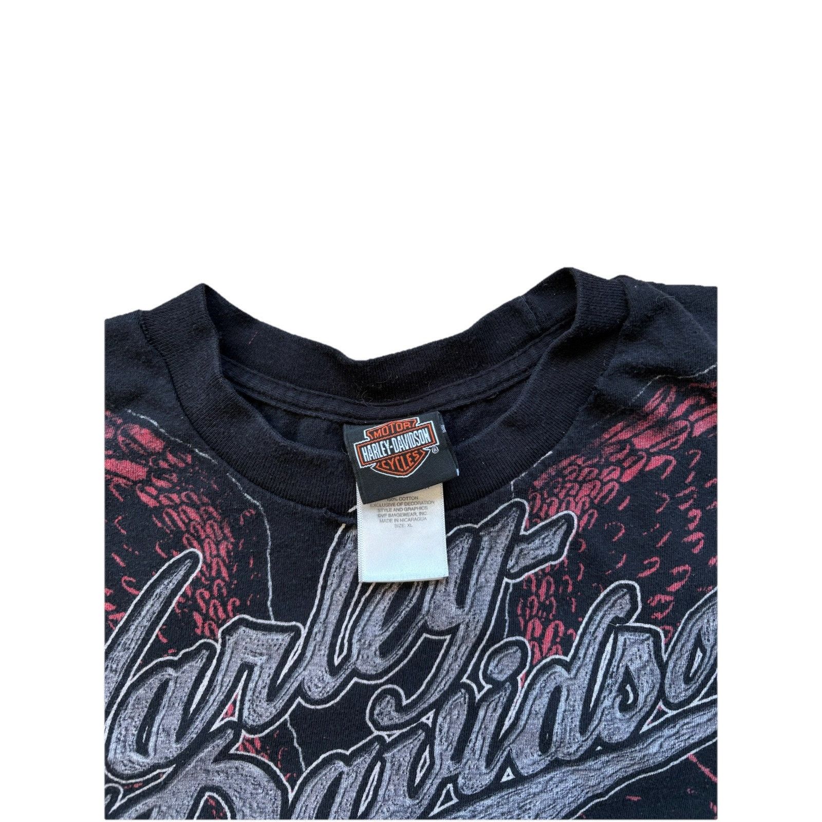 Harley Davidson VTG 90s Harley Davidson Motorcycle Eagle Black Shirt XL WI Size US XL / EU 56 / 4 - 4 Thumbnail