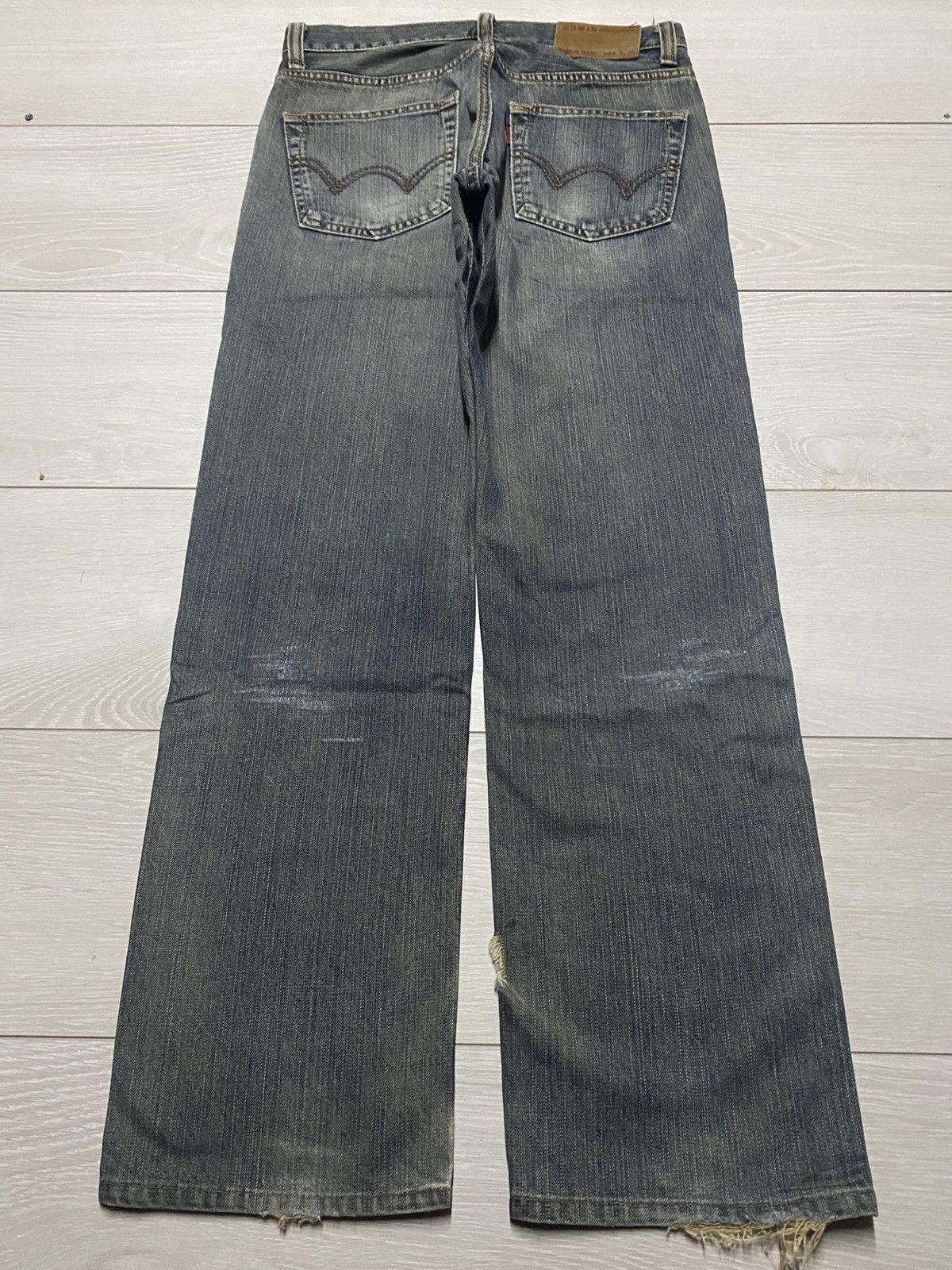 Edwin Vintage Japanese Brand Edwin 503 Faded Distressed Jeans Size US 31 - 2 Thumbnail