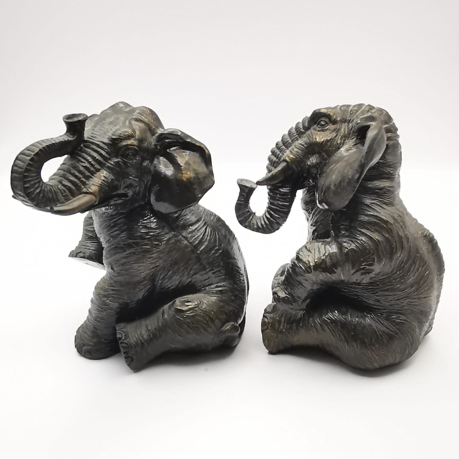 Vintage 1980s Vintage Beautiful Handmade Elephant figure Size ONE SIZE - 2 Thumbnail