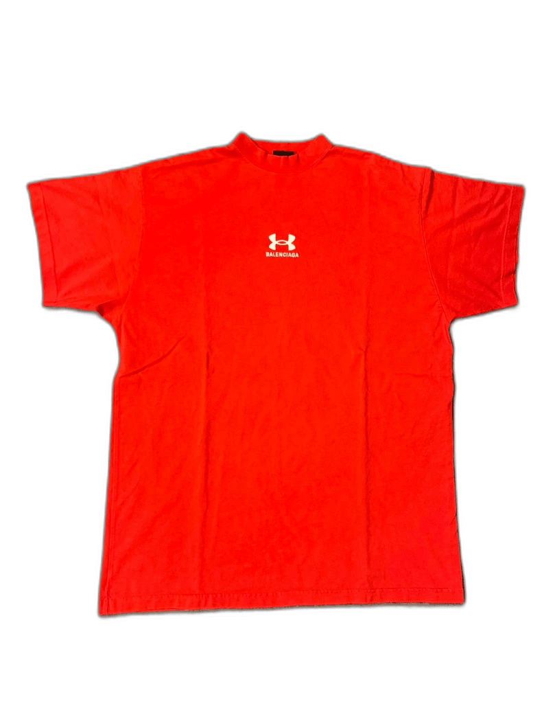 Balenciaga Balenciaga Under Armour Red Short Sleeve Tee-yf Size US S / EU 44-46 / 1 - 1 Thumbnail