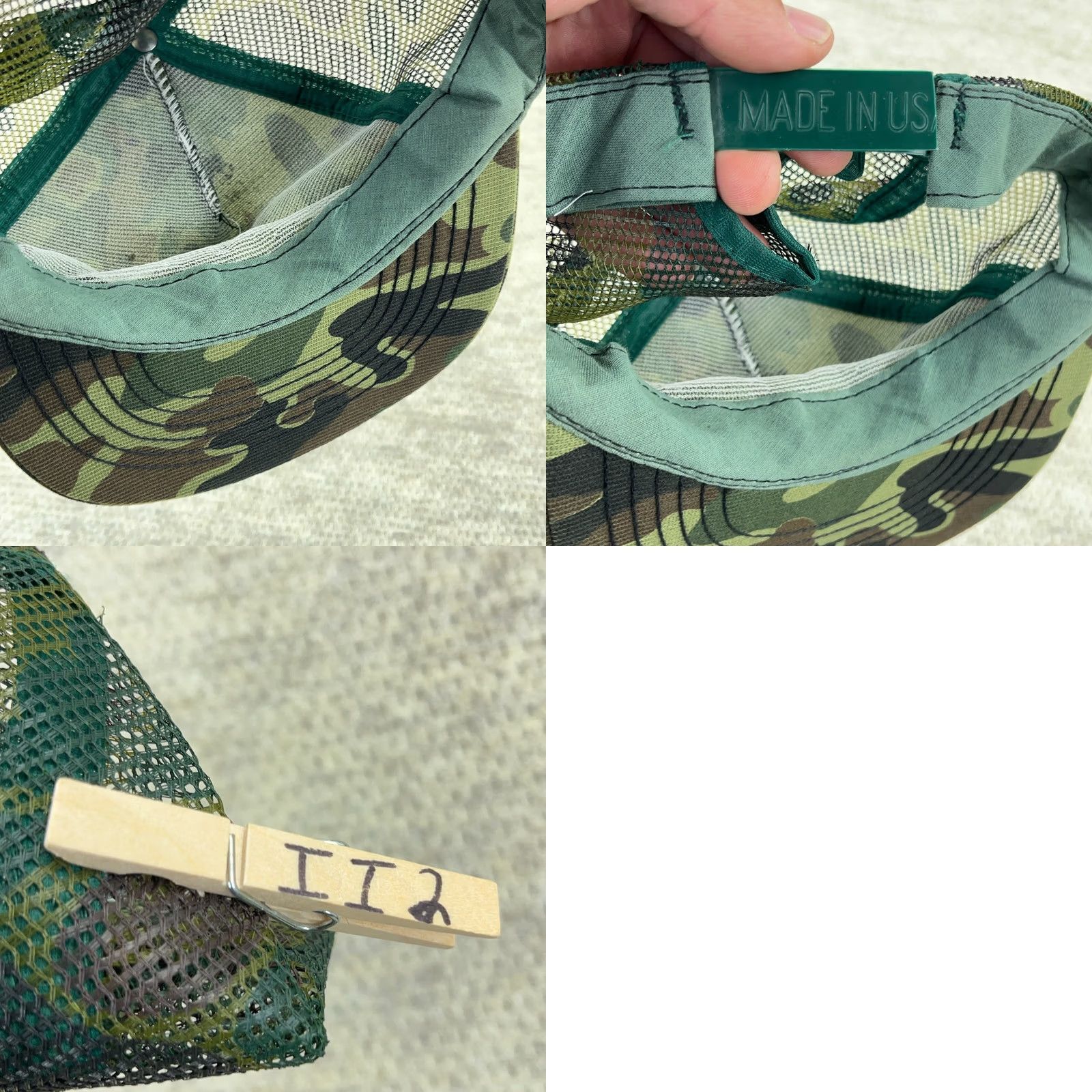 Vintage VINTAGE Brown Transport Trucker Hat Cap SnapBack Green Camo 90s USA Trucking Mens Hats Size ONE SIZE - 8 Thumbnail