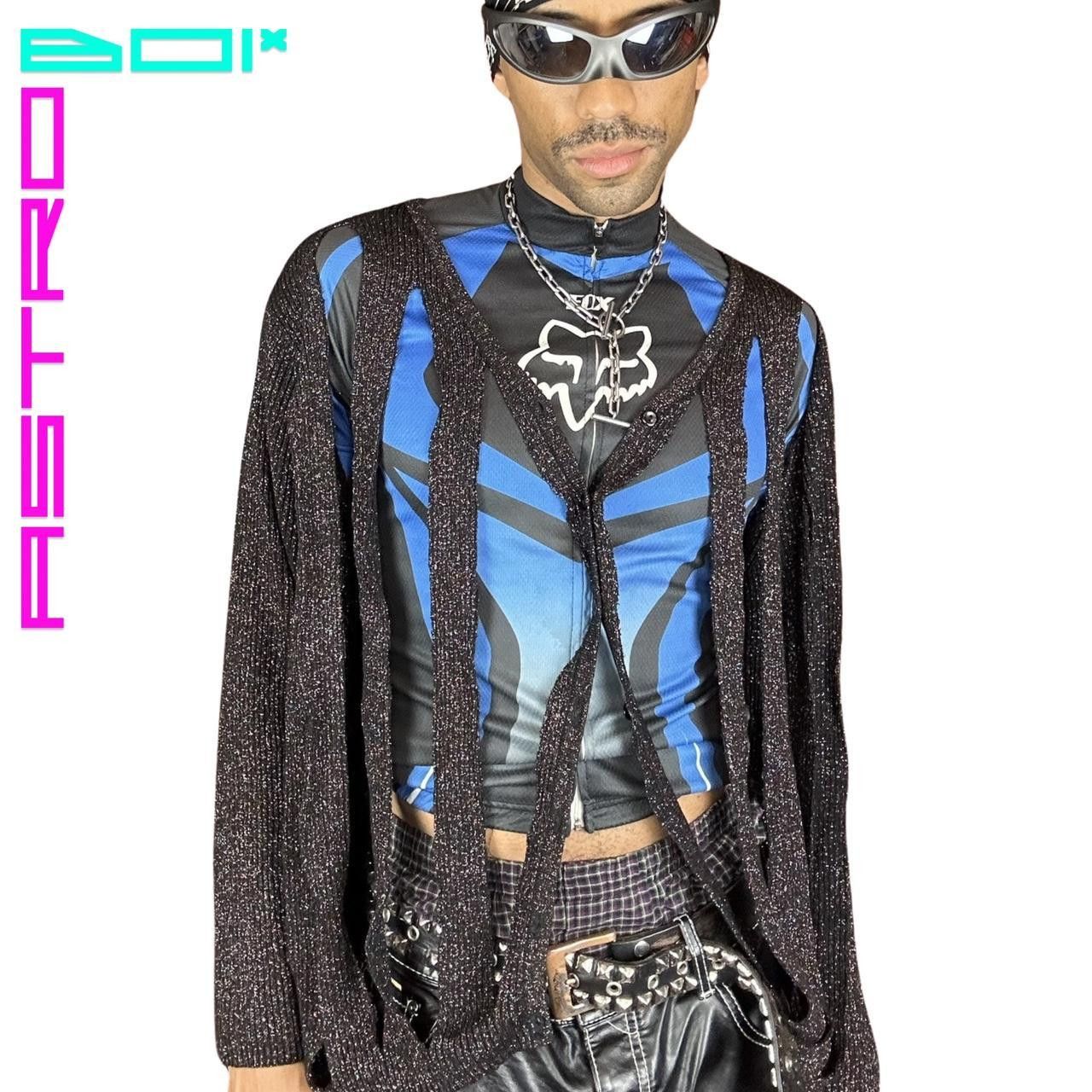 Other ASTROBOI* MODULAR BLACK METALLIC LUREX CARDIGAN _ XXL Size US XXL / EU 58 / 5 - 3 Thumbnail