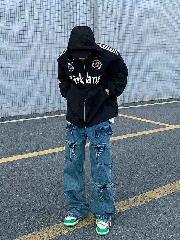 VIBE flared baggy skate hiphop cargo jeans Size US 30 / EU 46 - 3 Thumbnail