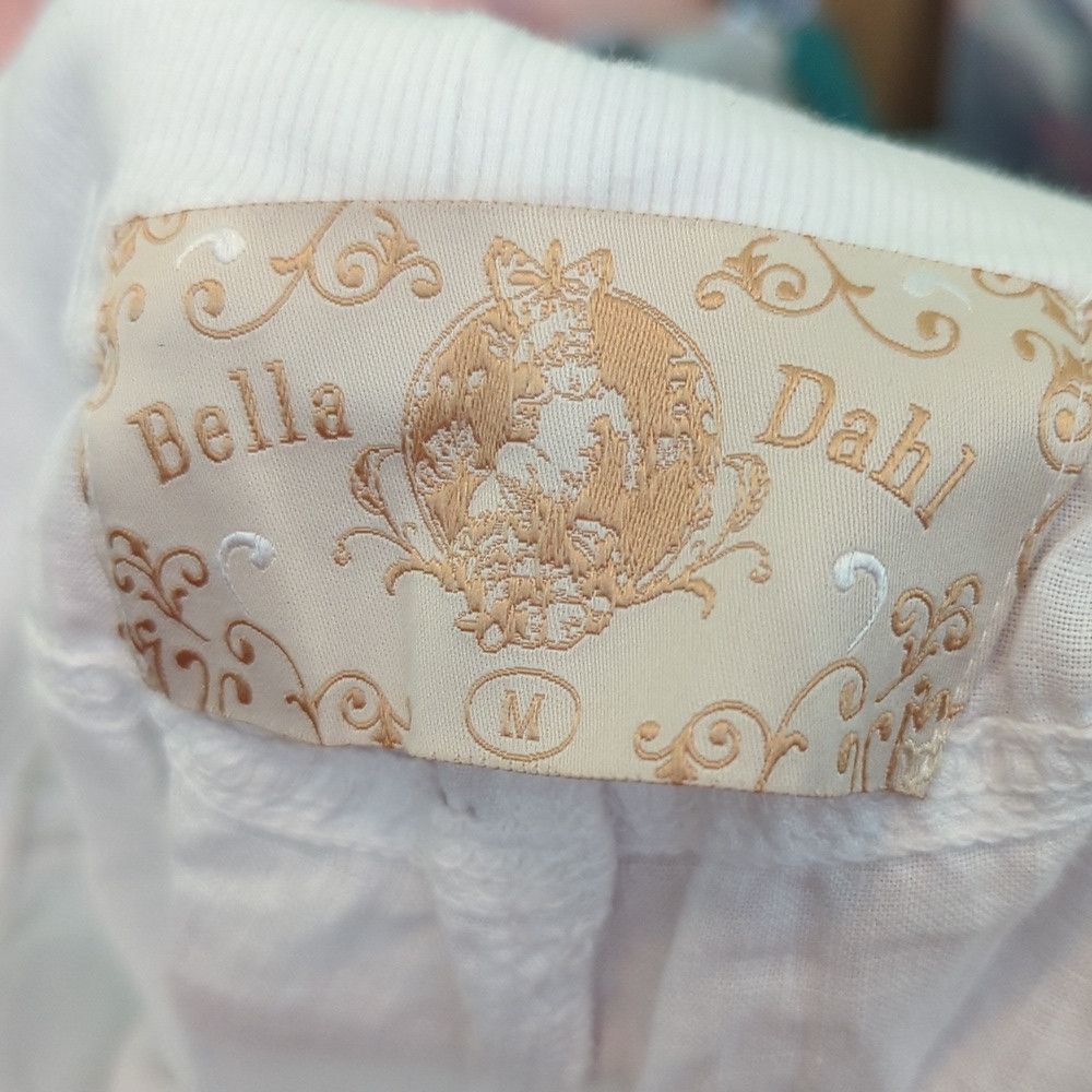 Bella Dahl Bella Dahl White Linen Wide Leg Pants Drawstring Waist Wome Size 30" / US 8 / IT 44 - 3 Thumbnail