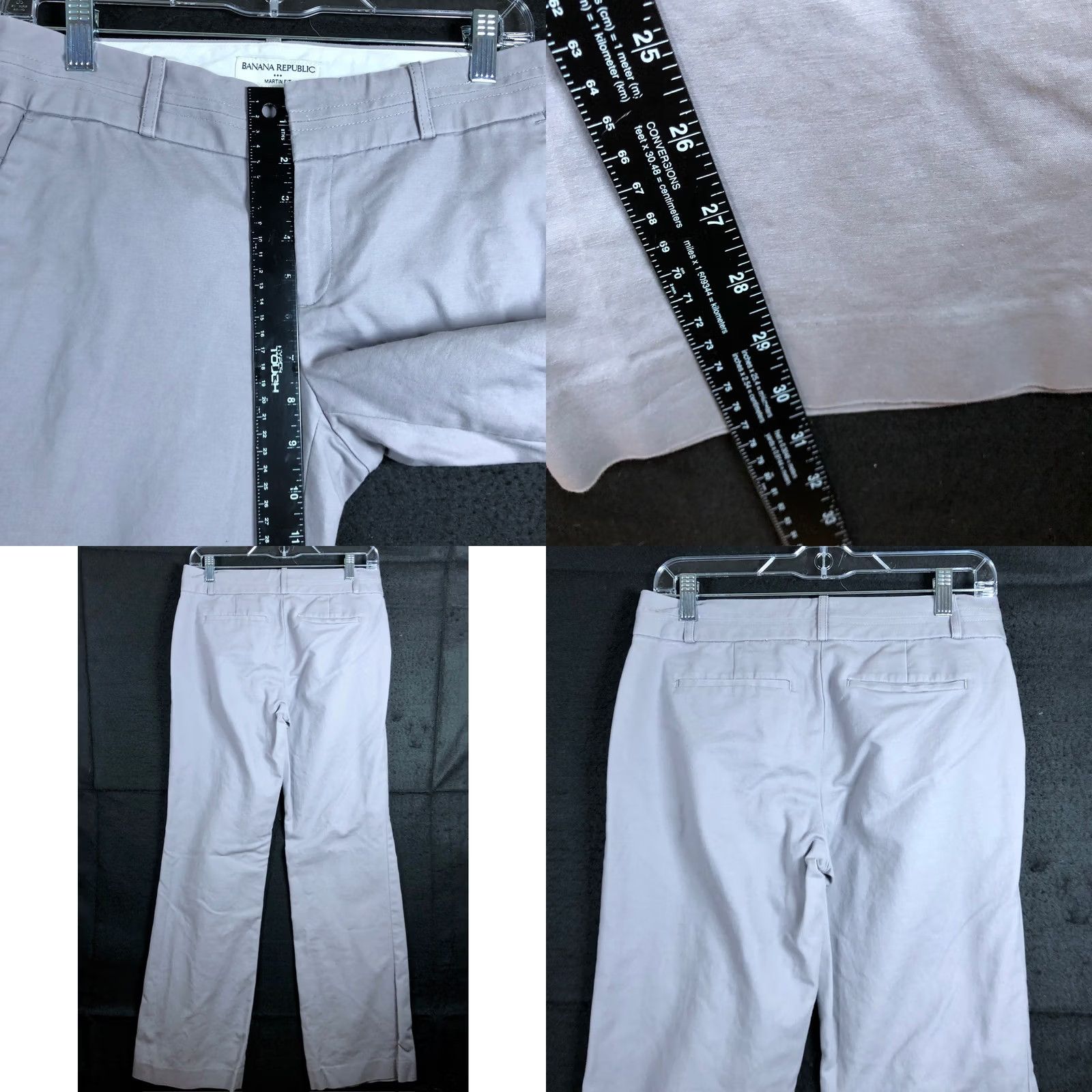 Banana Republic Banana Republic Womens Pants Gray Mid Rise Martin Fit Straight Stretch 6 Pants WWNS Regular Casual Workwear Office Dress Pants Girls Womens Size 30" / US 8 / IT 44 - 8 Thumbnail