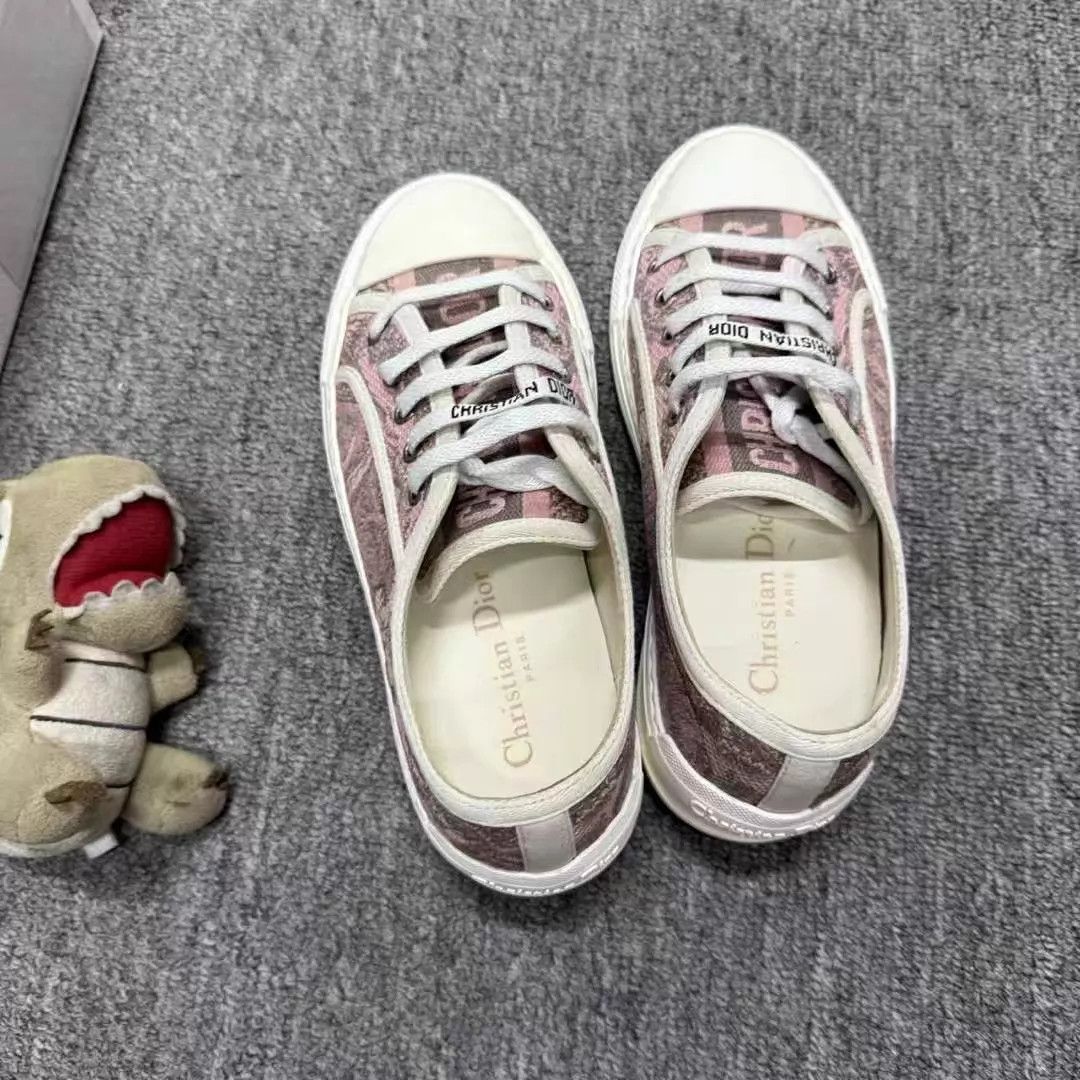 Dior Dior Pink Zoo Platform Canvas Sneakers 98 New EU 34 Size US 4 / IT 34 - 5 Thumbnail