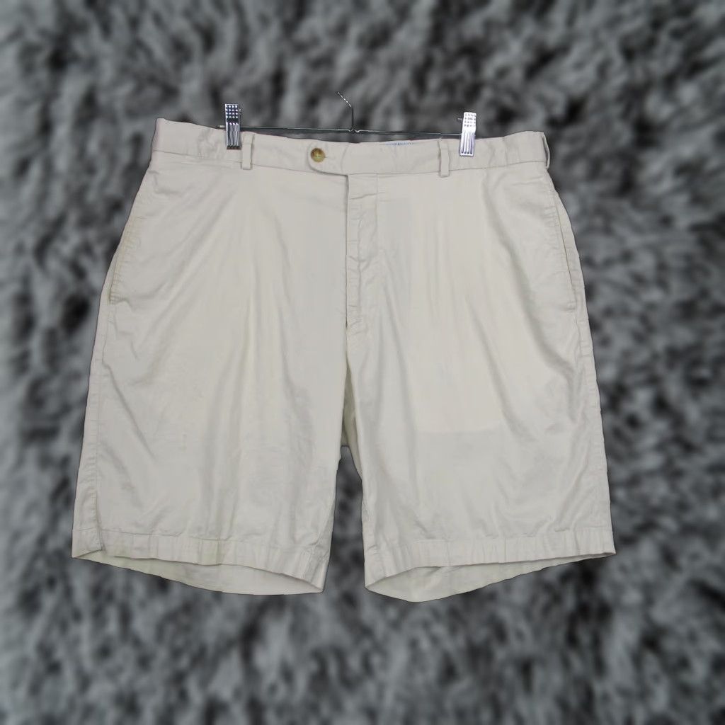 Peter Millar Peter Millar Shorts Mens 36 Khaki Beige Stretch Twill Chino Flat Front Golf Casual Pockets 9 In Inseam Mens Size US 36 / EU 52 - 1 Thumbnail