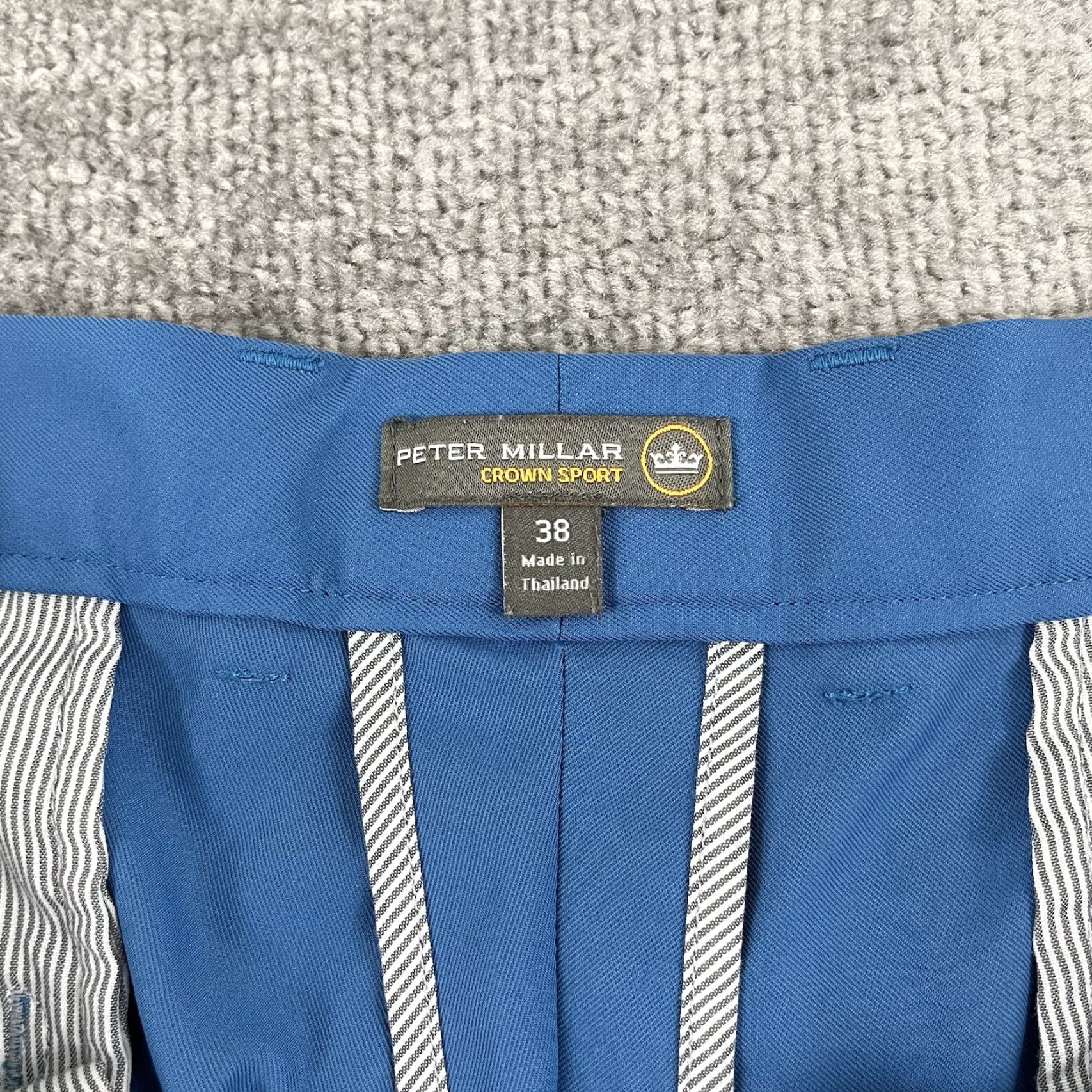 Peter Millar PETER MILLAR Shorts Mens 38 x 9" Blue Crown Sport Performance Golf Preppy Casual Size US 38 / EU 54 - 2 Thumbnail