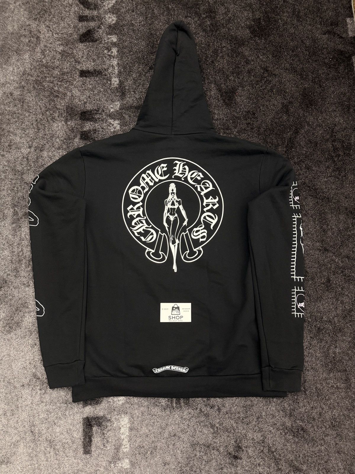 Chrome Hearts BRAND NEW CHROME HEARTS DEADLY DOLL ZIP UP HOODIE PULLOVER Size US XL / EU 56 / 4 - 2 Thumbnail