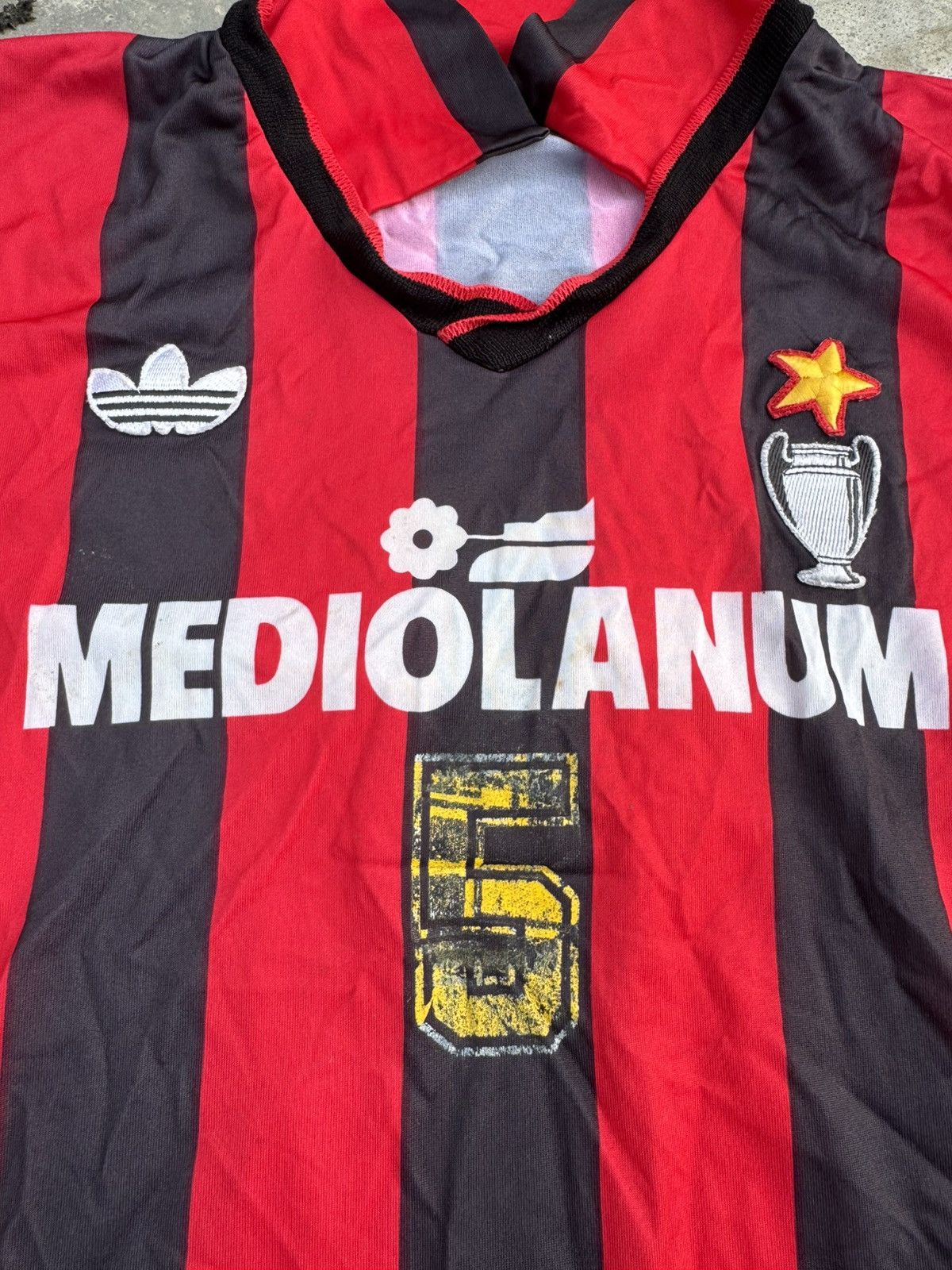 Rare Vintage Adidas 90/91 Ac Milan Champion League Jersey
