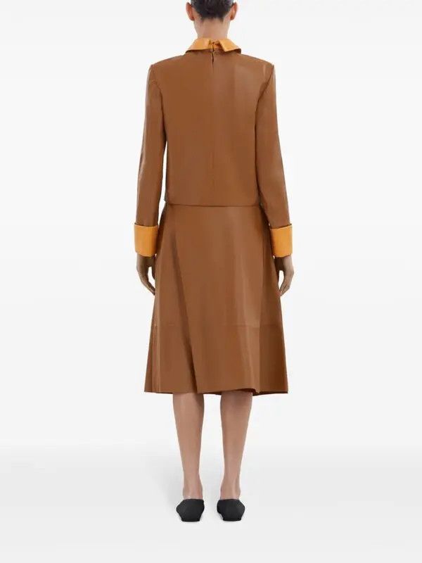 Marni o1f1d3z0725 Contrasting Cuffs Jacket in Brown Size XS / US 0-2 / IT 36-38 - 4 Thumbnail