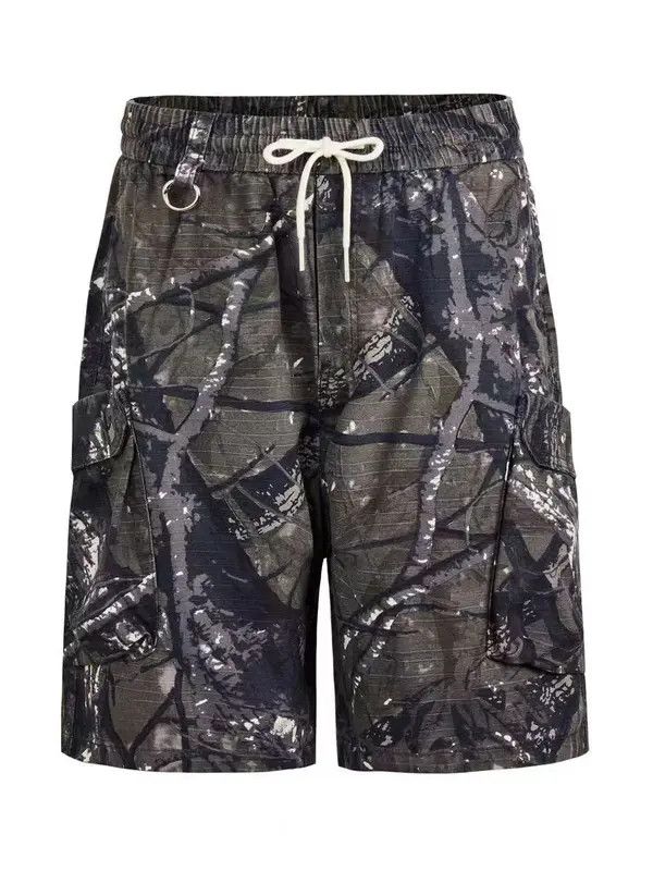 Vintage VIBE Camouflage Retro Twig Design Work Shorts Size US 30 / EU 46 - 5 Thumbnail