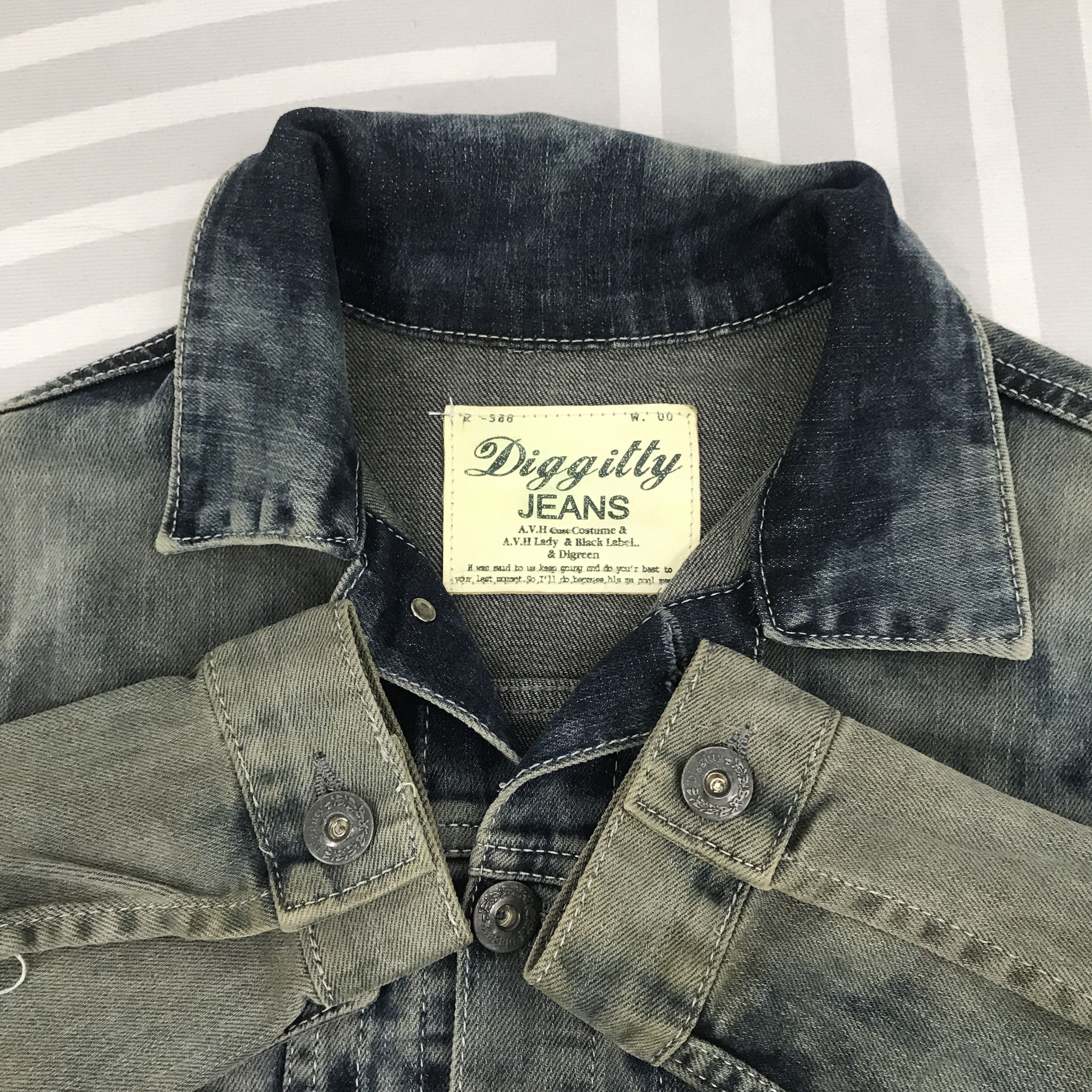 Japanese Brand × Vintage Diggttiy Faded style Jeans Denim Lgb style Up Button Jacket Size US S / EU 44-46 / 1 - 7 Thumbnail