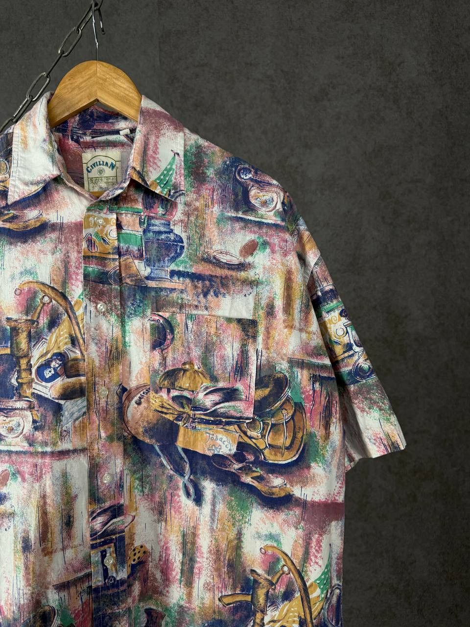 Vintage Art crazy hawaiian vintage shirt Size US XXL / EU 58 / 5 - 2 Thumbnail