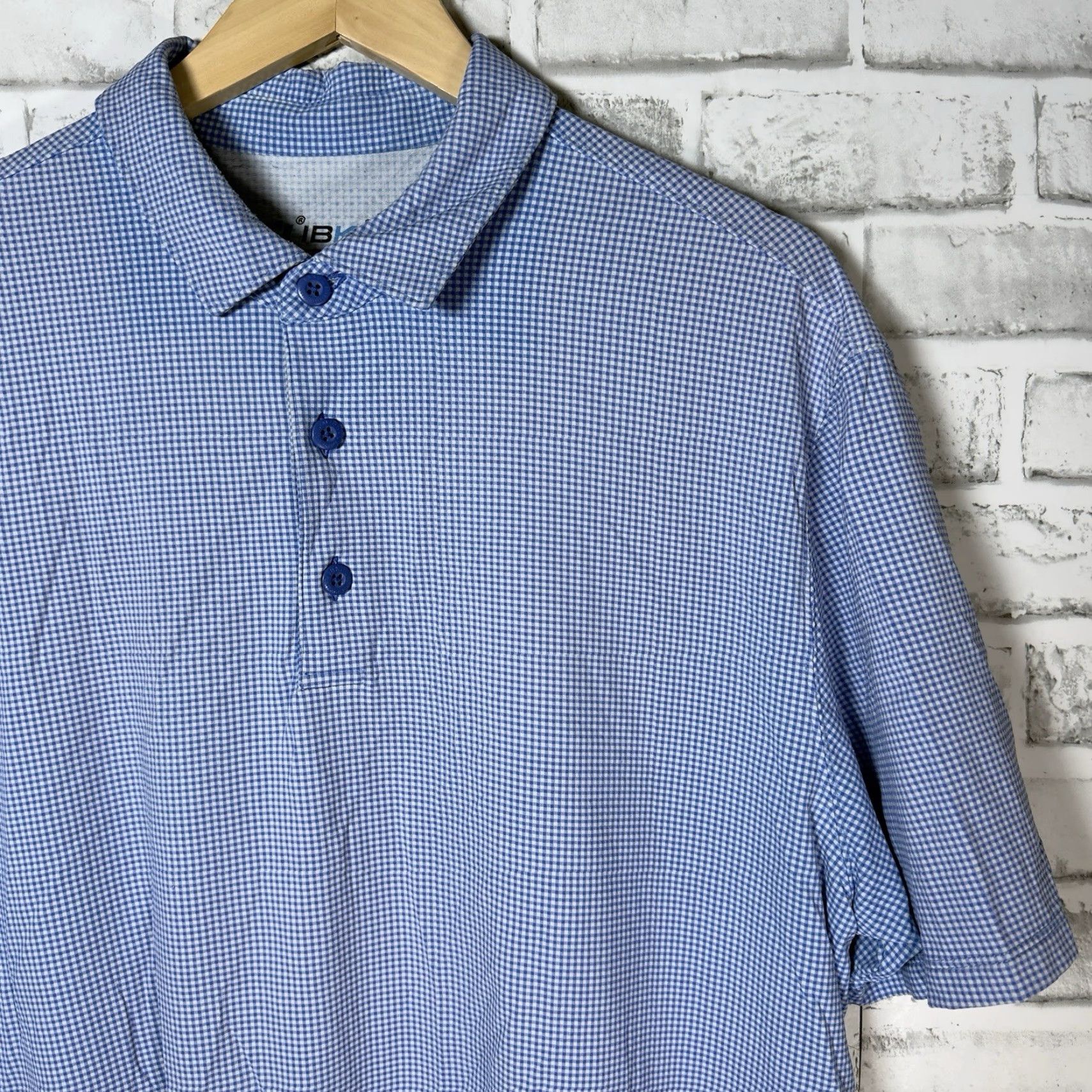 Vintage Ibkul Polo Shirt Blue UPF50+ Athletic Mens XL Regular Short Sleeve Shirt Polo Mens XL Blue UPF50+ Size US XL / EU 56 / 4 - 2 Thumbnail