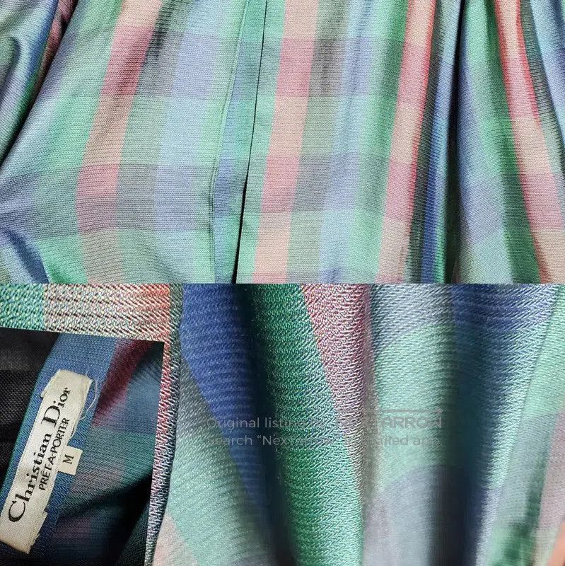 Dior Dior Green Silk Checkered Long Sleeve Shirt . Size M / US 6-8 / IT 42-44 - 9 Thumbnail