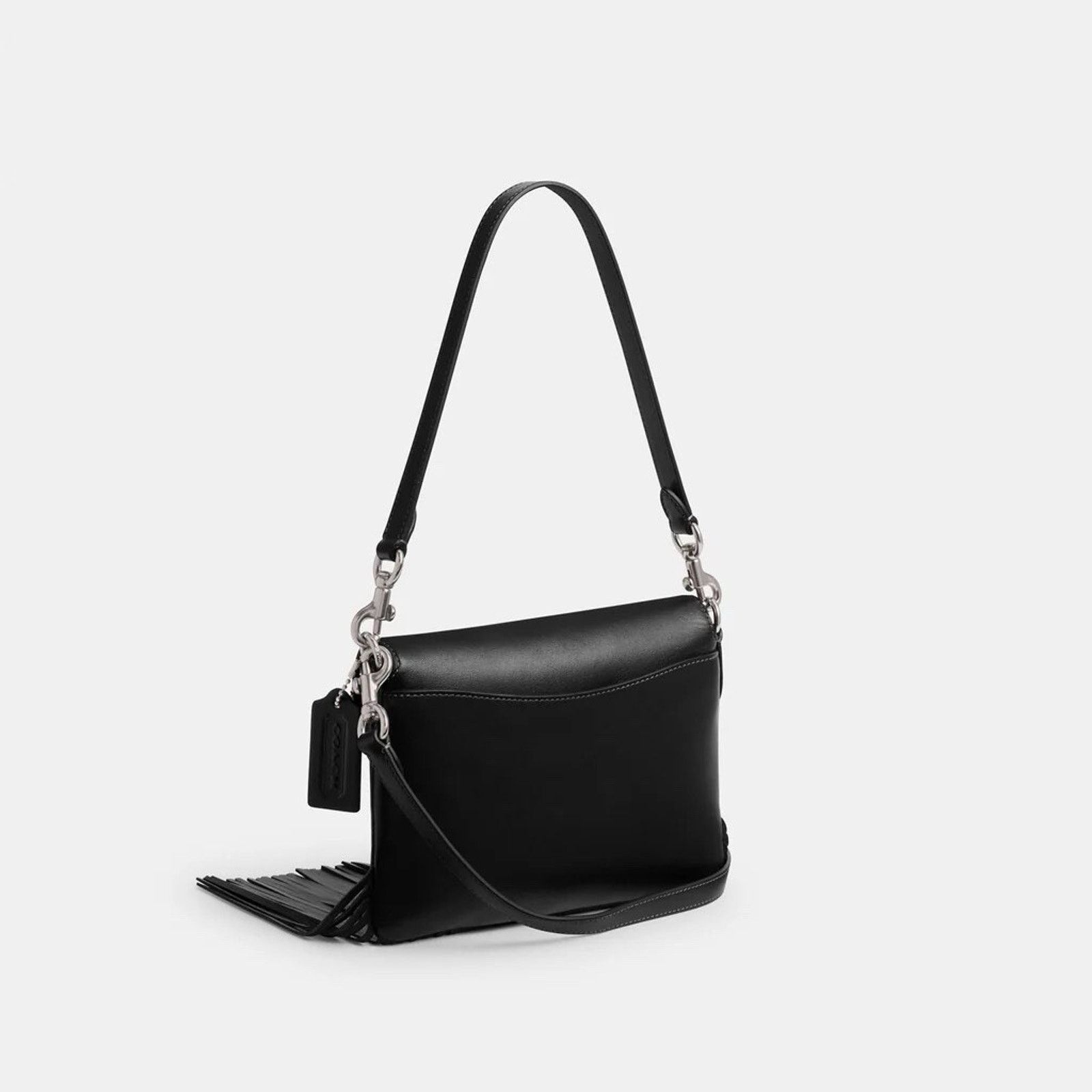Coach NWT COACH 1964 Fringe Bag Glovetanned leather Black CU033 Size ONE SIZE - 6 Thumbnail