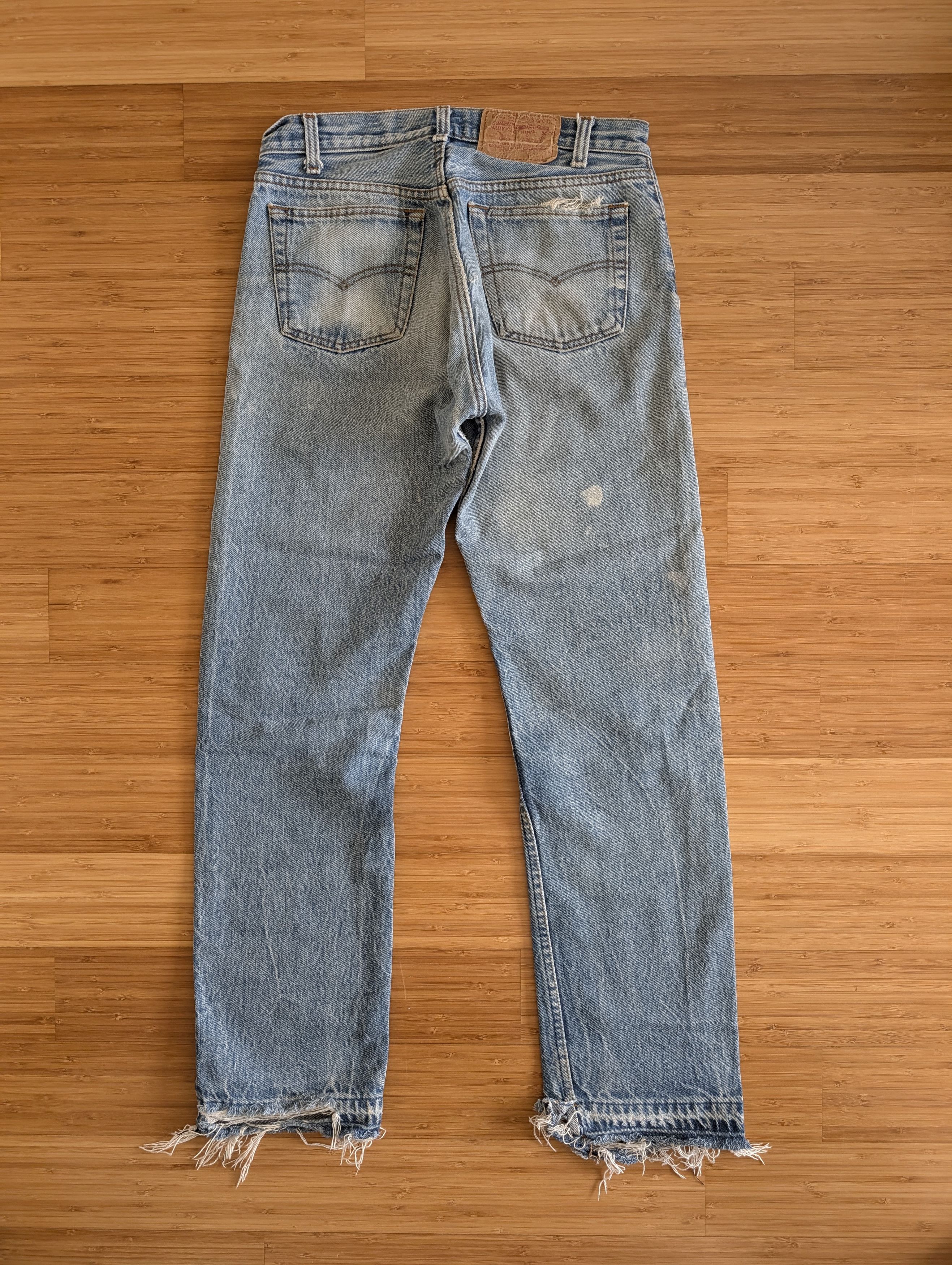Levi's Helmut Lang Style Panted Denim, CRAZY DISTRESSING Size US 29 - 2 Thumbnail