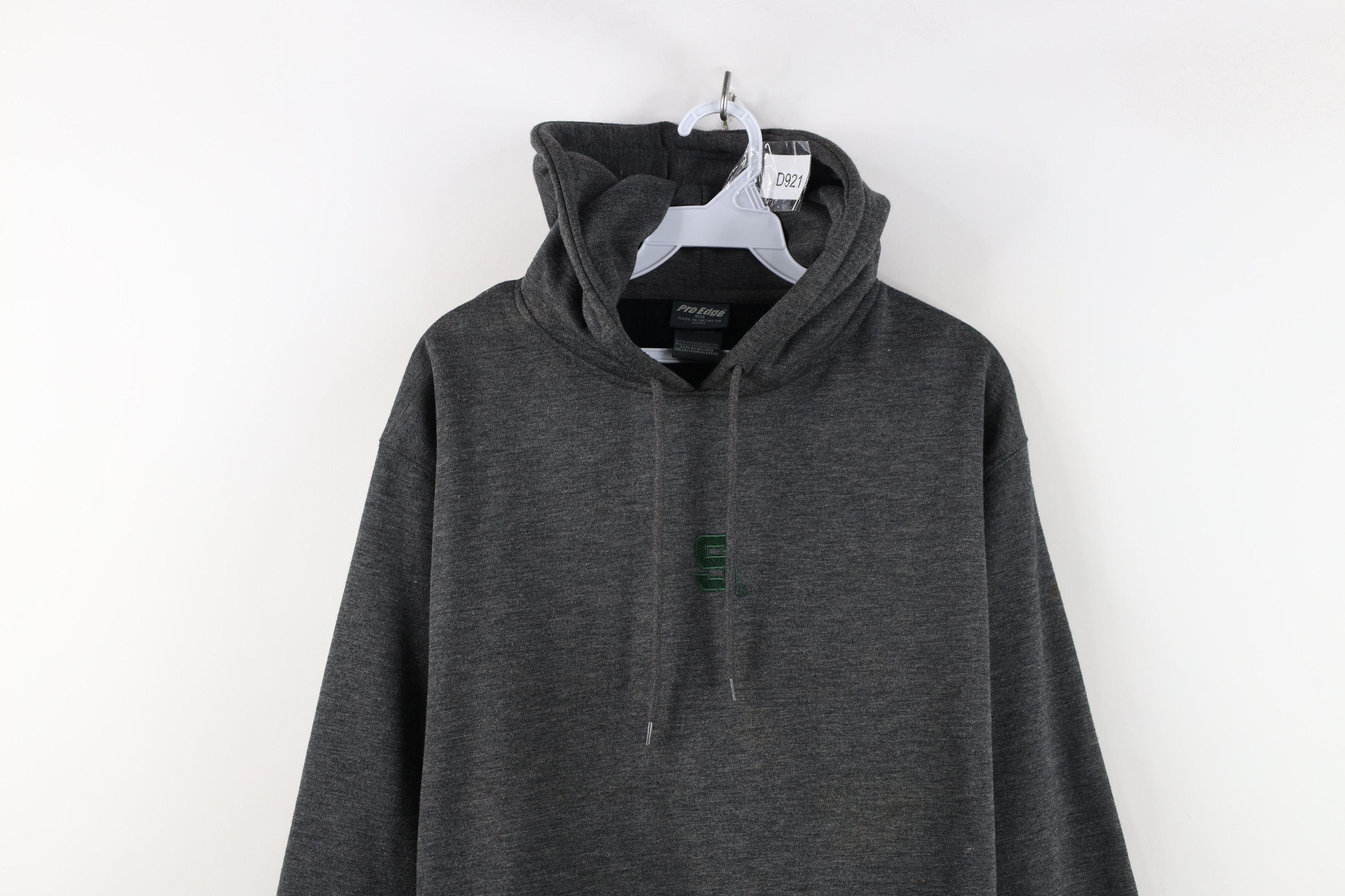 Vintage Vintage 90s Block S Michigan State University Hoodie Gray Size US M / EU 48-50 / 2 - 2 Thumbnail