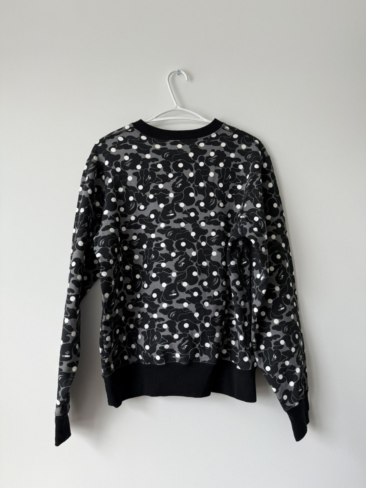 Bape ABC Dot Camo Ape Head Crewneck - Black Size US L / EU 52-54 / 3 - 3 Thumbnail