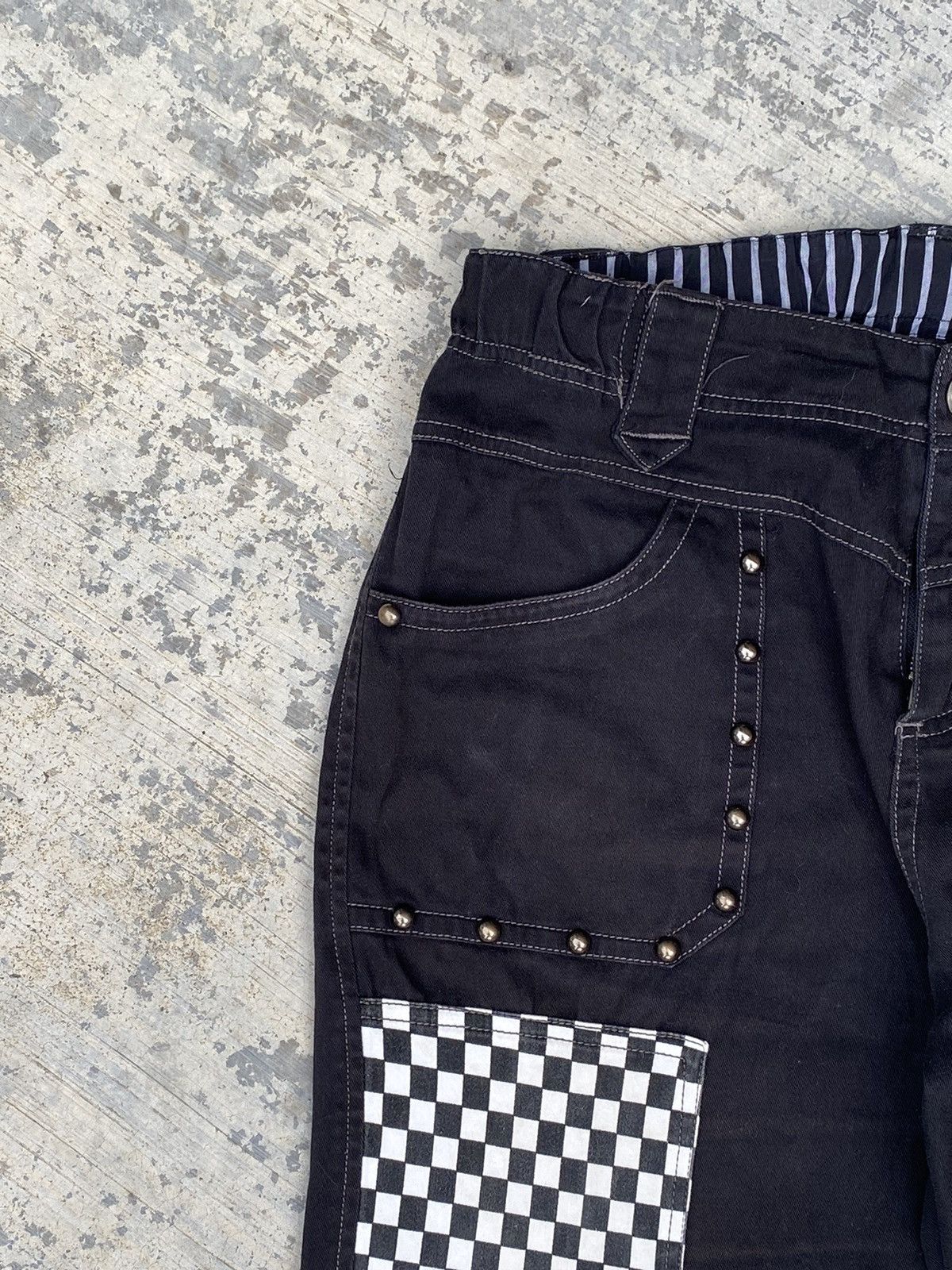 Japanese Brand Vintage Algonquins checker board punk bondage pants Size US 28 / EU 44 - 4 Thumbnail