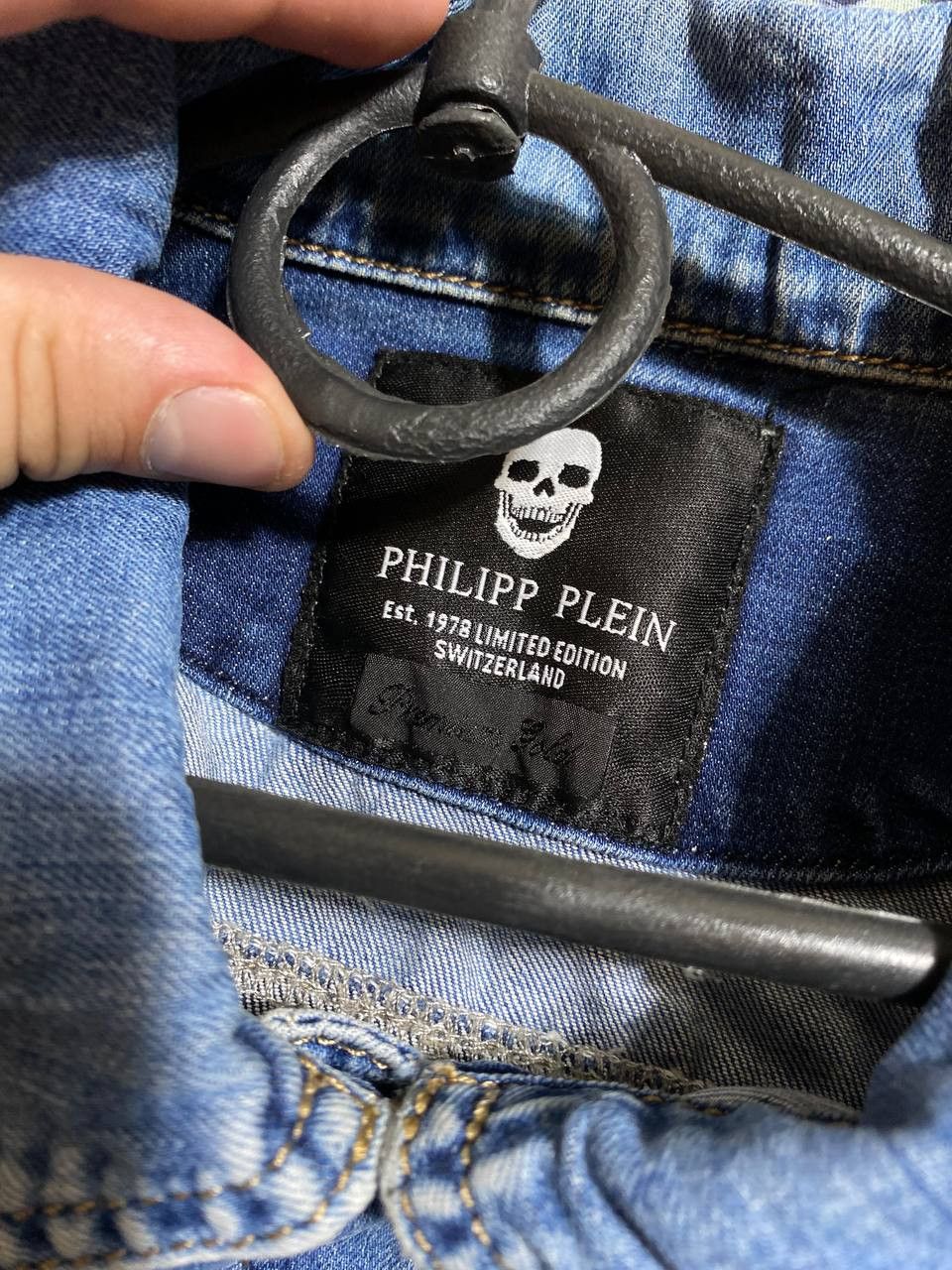 Philipp Plein × Vintage 🔥RARE🔥 PHILIPP PLEIN VINTAGE BASIC DENIM JACKET Size US M / EU 48-50 / 2 - 9 Thumbnail