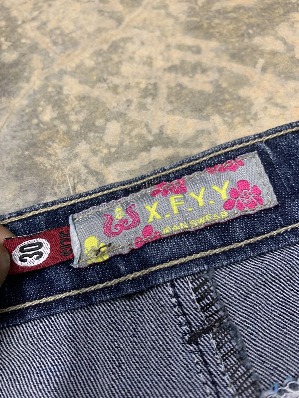 Japanese Brand × Vintage Flare denim X.F.Y.Y jean nice design Size 29" - 15 Thumbnail