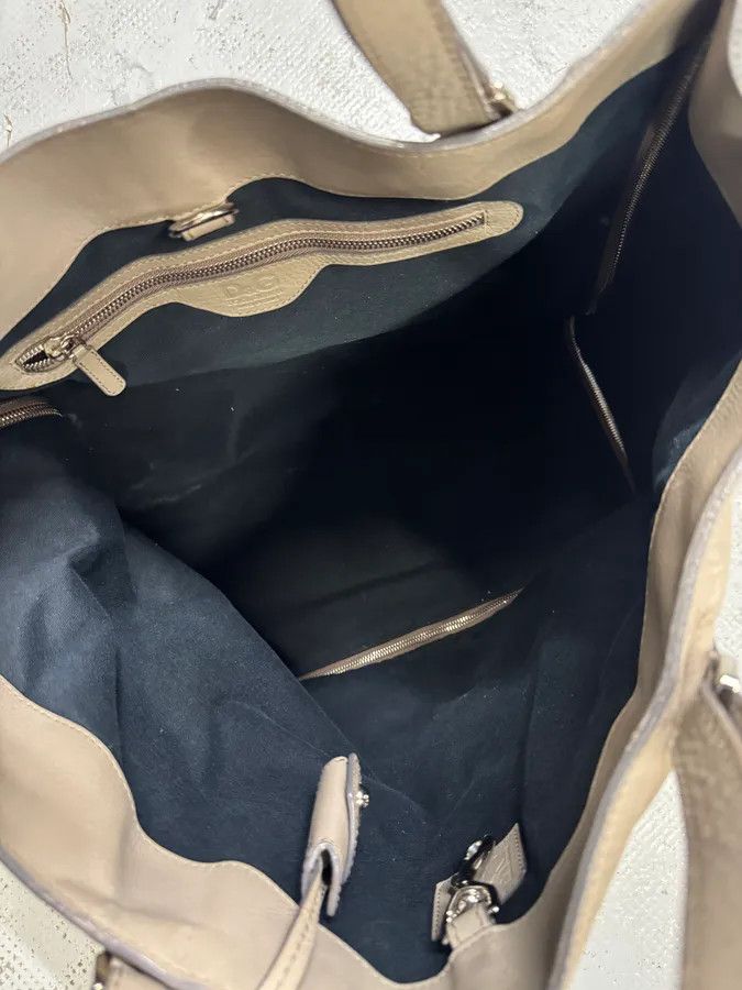 Dolce & Gabbana 2000s Dolce & Gabbana Kati Zip Beige Leather Tote Bag Size ONE SIZE - 9 Thumbnail
